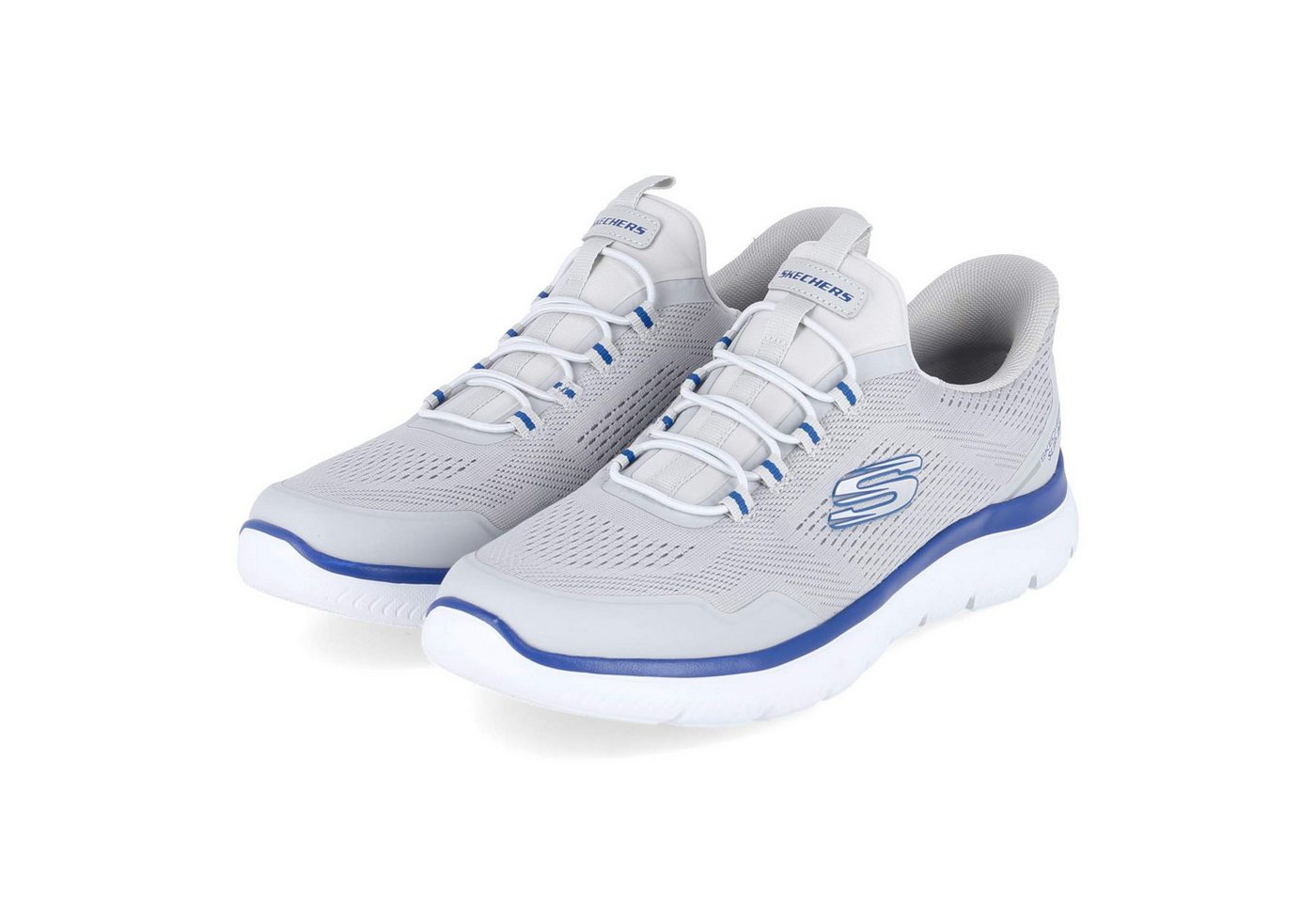 Skechers 233045 GYBL Herren Textil & Synthetik grey Schnürschuh