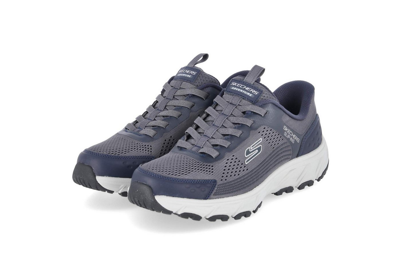 Skechers 237800 NVY Herren Textil & Synthetik blau Schnürschuh