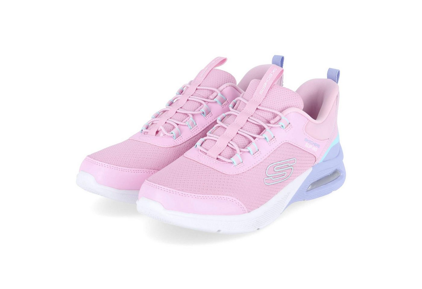 Skechers 303594L LPMT Mädchen Textil & Synthetik silber Schnürschuh