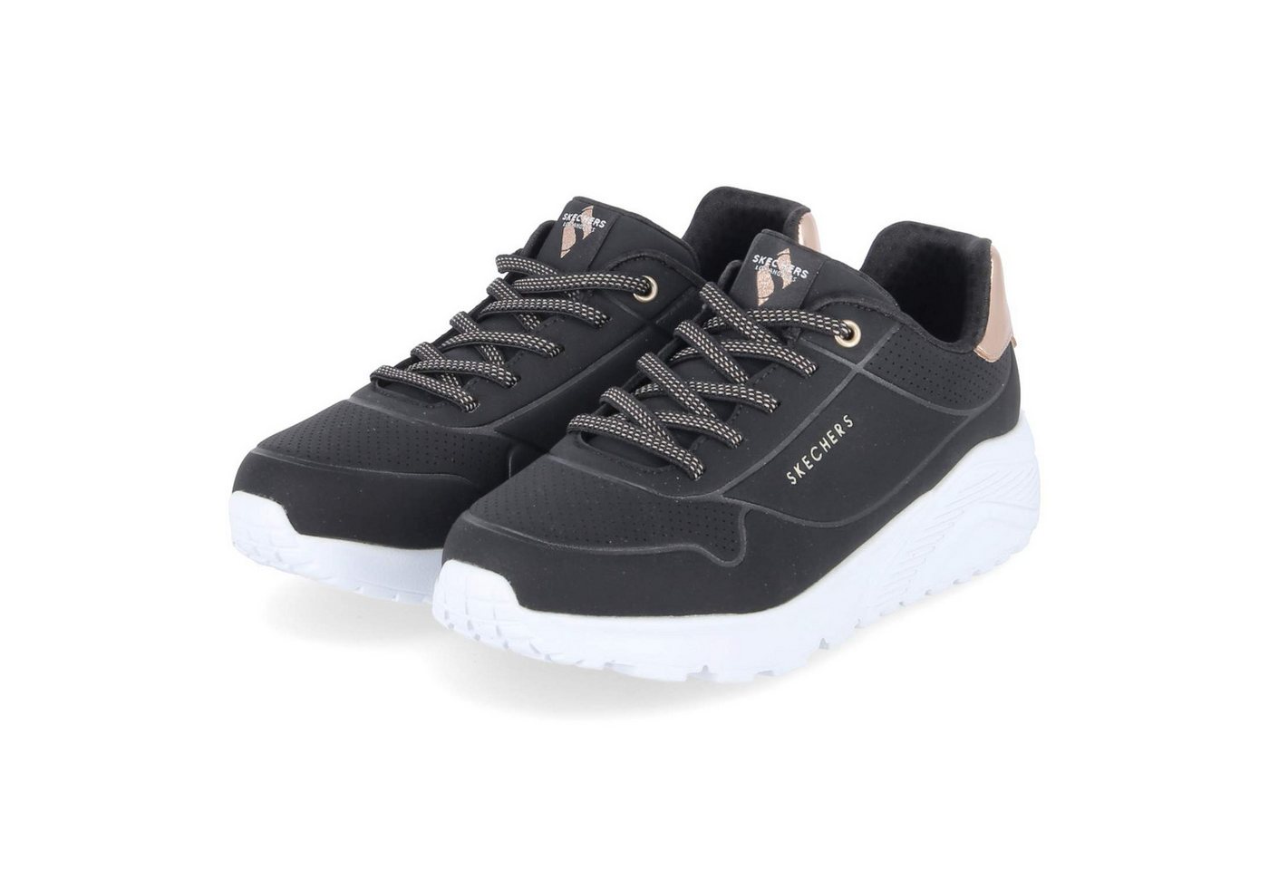 Skechers 310384L BLK Mädchen Synthetik schwarz Schnürschuh