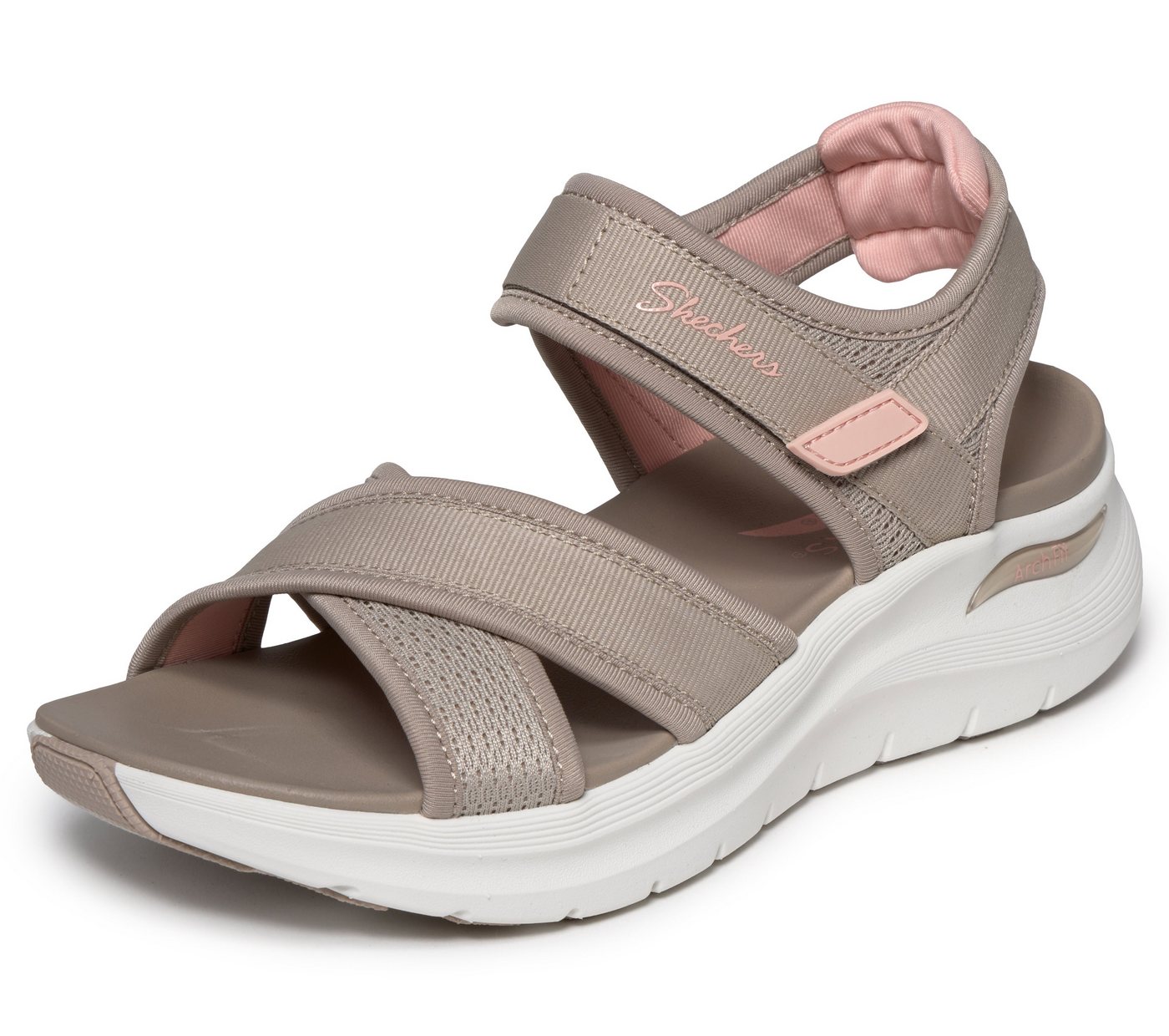 Skechers ARCH FIT 2.0 SANDAL Sandale Freizeitschuh, Trekkingschuh mit Arch Fit (braun)