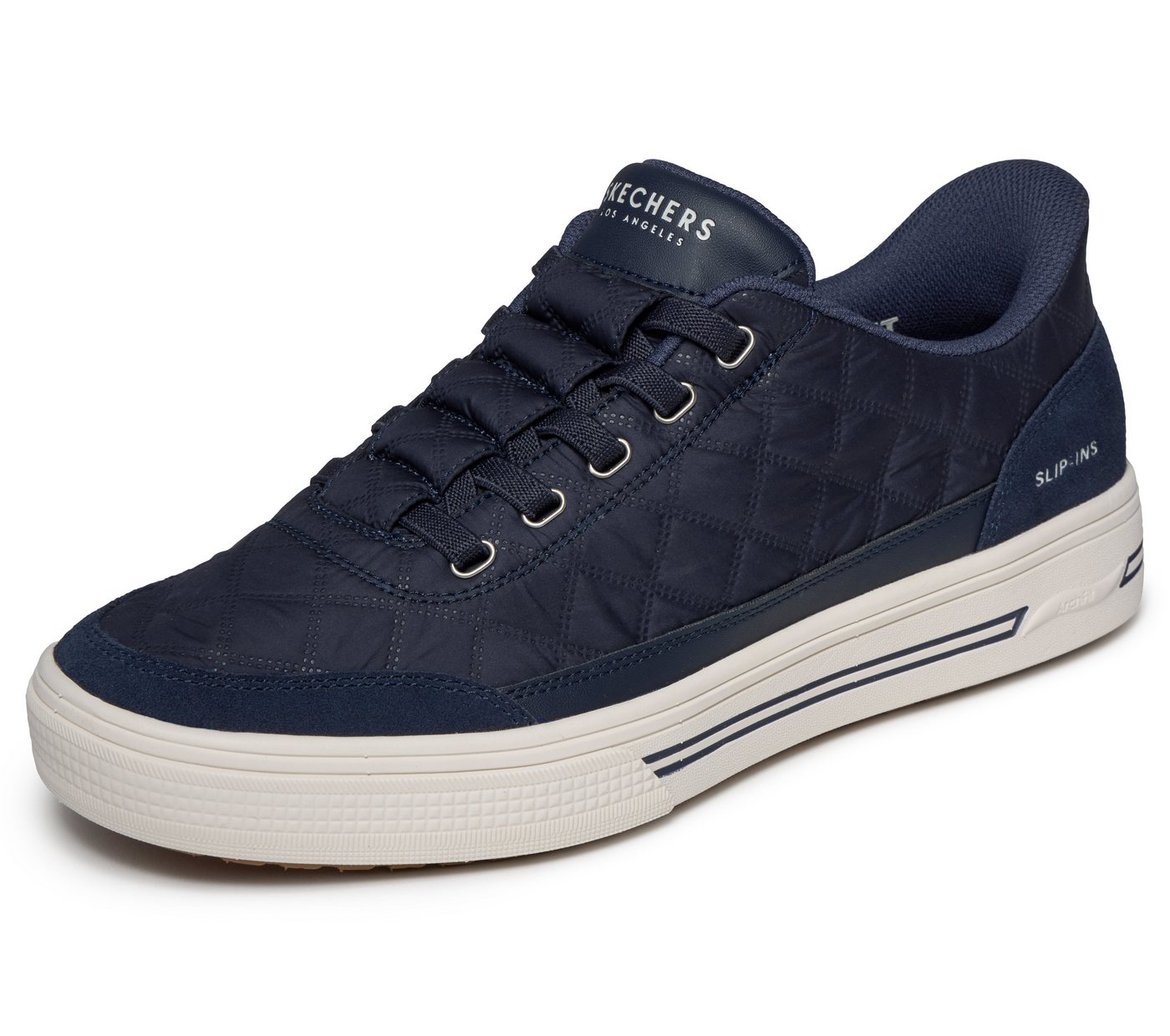Skechers ARCH FIT ARCADE Slip-On Sneaker Schnürschuh, Freizeitschuh, Halbschuh mit modischer Steppung
