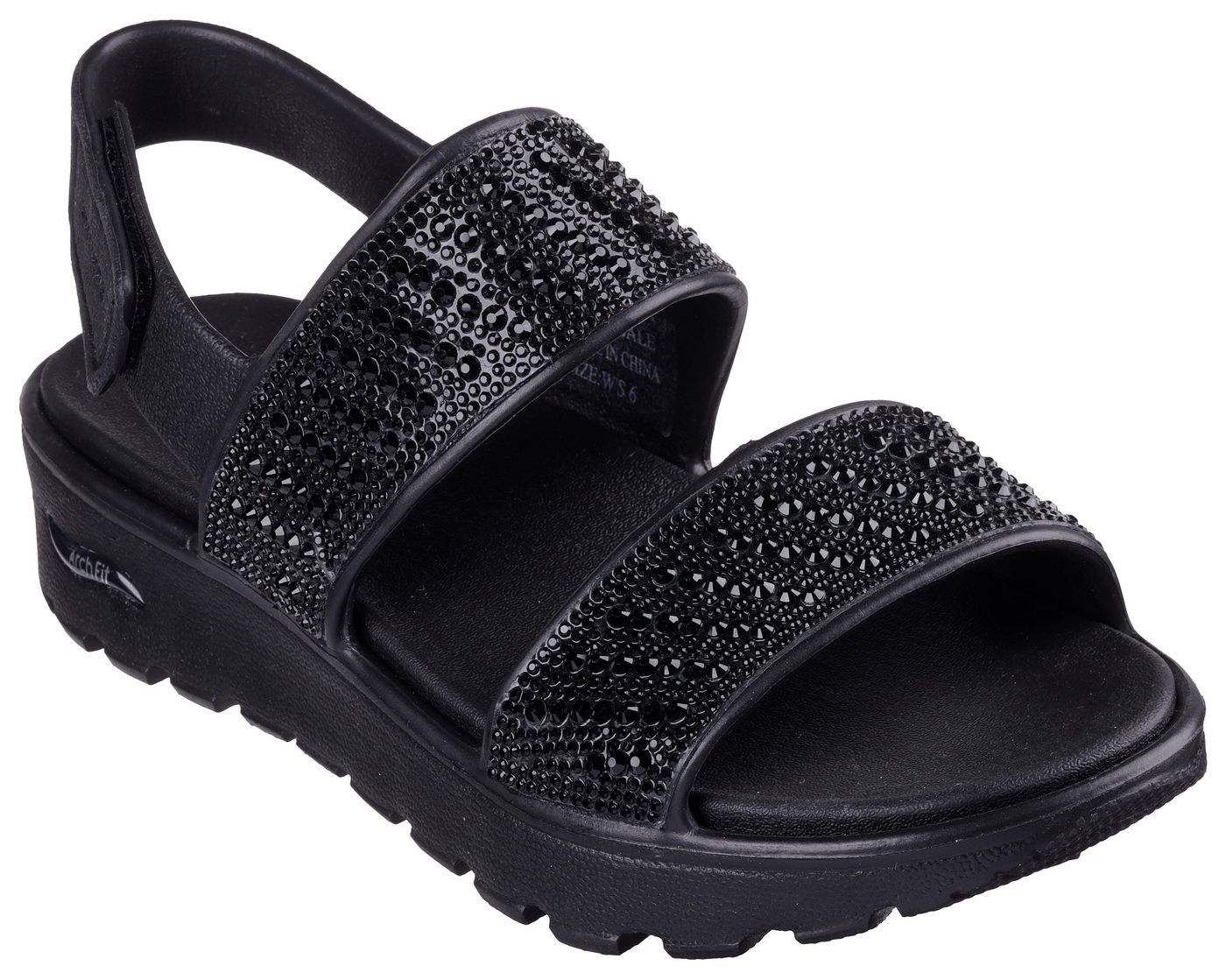 Skechers ARCH FIT FOOTSTEPS-ENCHANT Sandale mit Luxe Foam (schwarz)