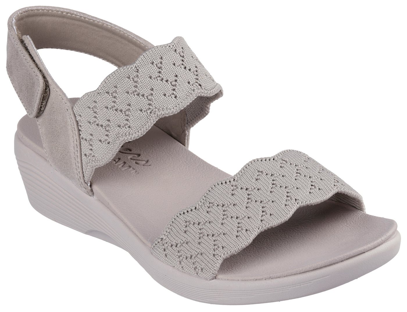 Skechers ARYA-ON THE RISE Keilsandalette, Plateausandale, Klettschuh mit Luxe Foam