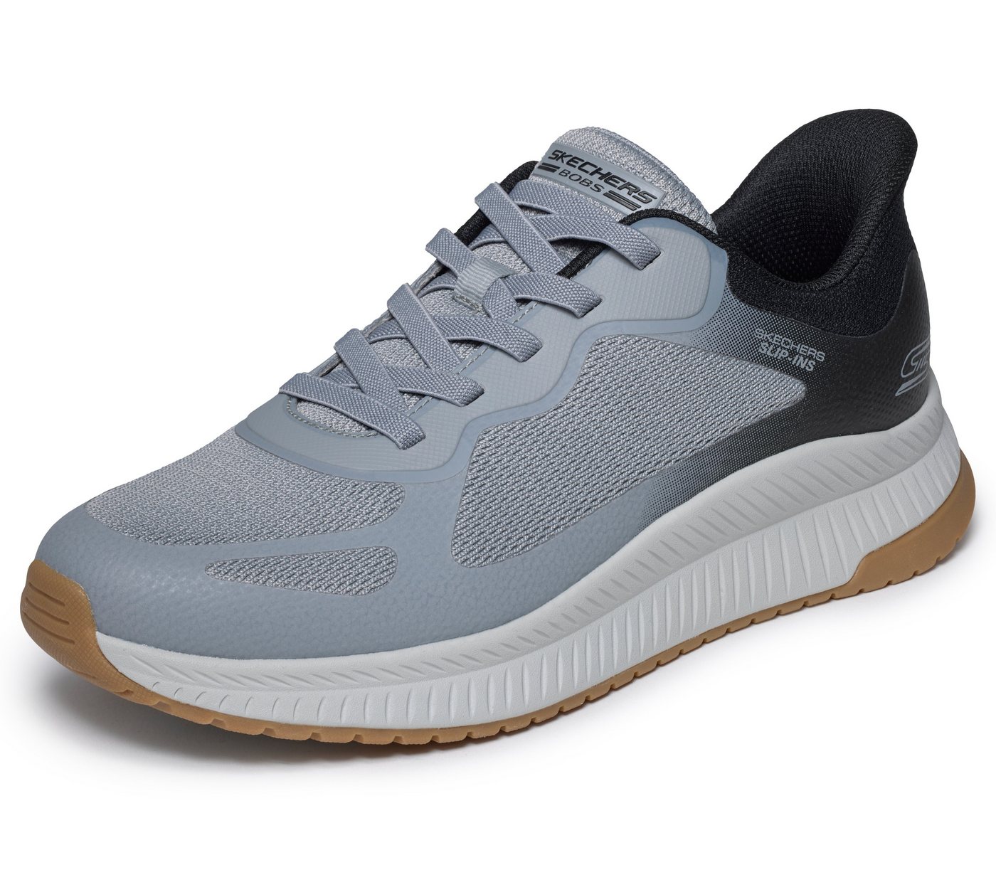 Skechers BOBS SQUAD 4 Slip-On Sneaker Trainingsschuh, Sneaker, Schnürschuh zum einfachen Schlupfen (grau)
