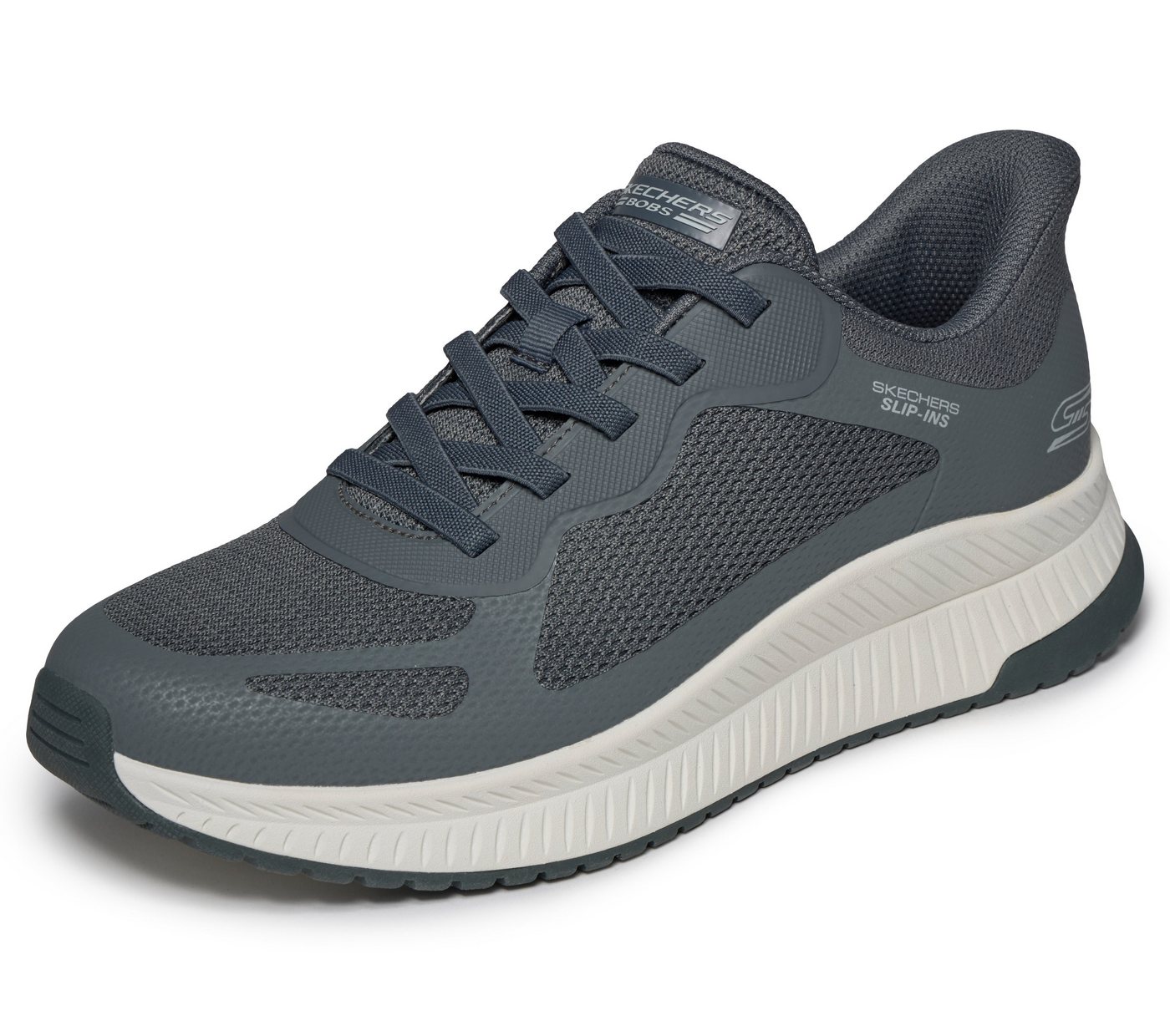 Skechers BOBS SQUAD 4 Slip-On Sneaker Trainingsschuh, Sneaker, Schnürschuh zum einfachen Schlupfen (grau)