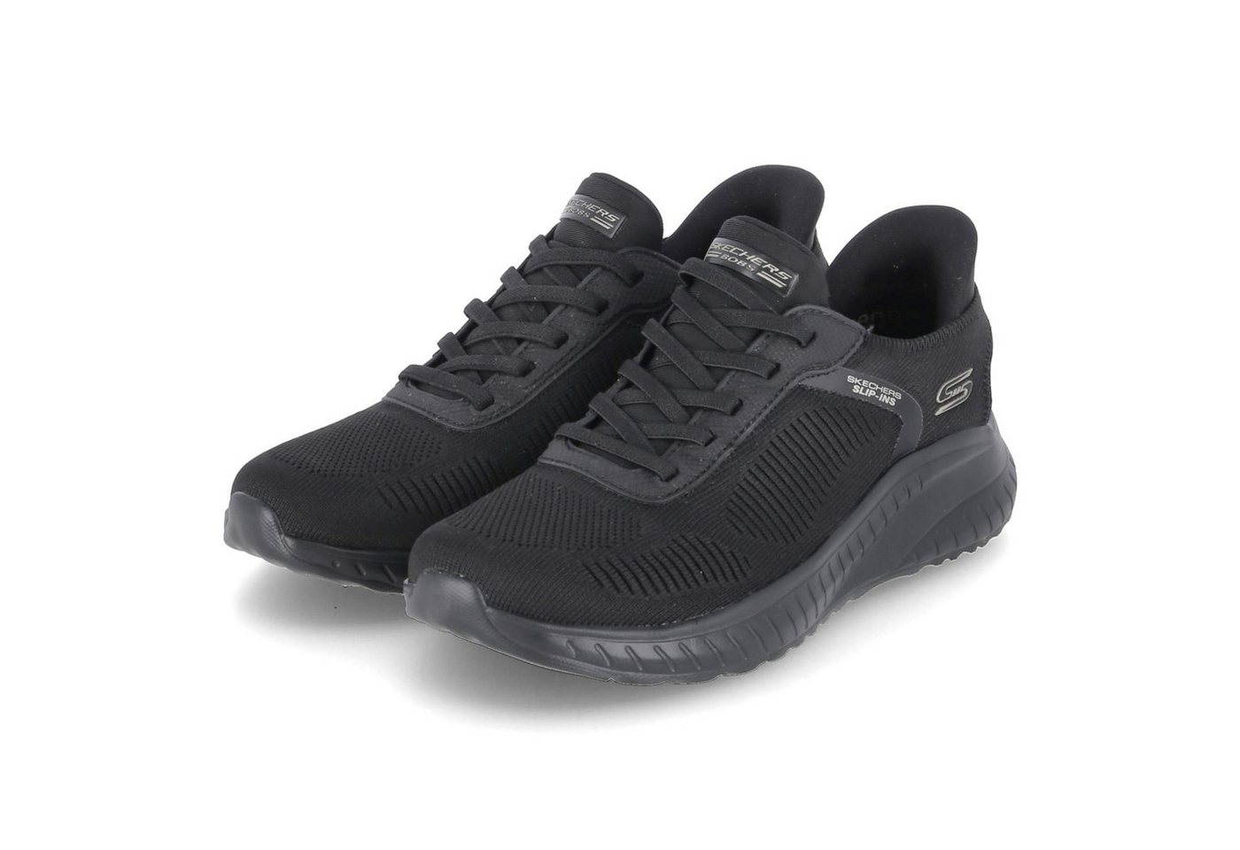 Skechers 117497 BBK Damen Textil schwarz Schnürschuh