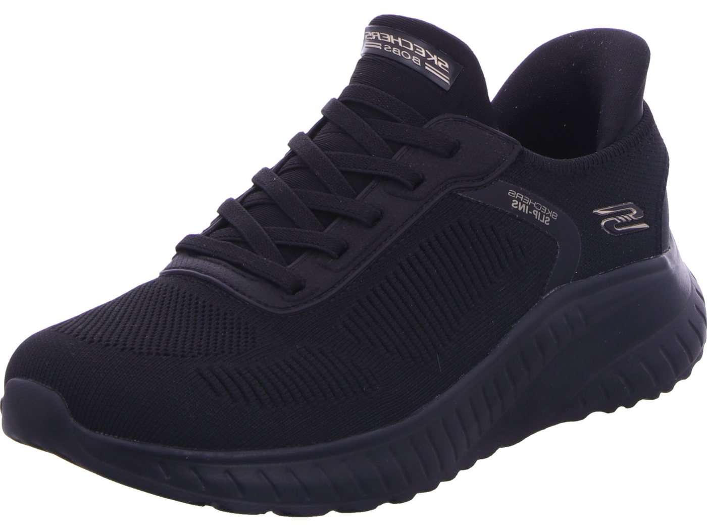 Skechers BOBS Squad Chaos-CURRENT MUSE Slip-On Sneaker Slip-ins, Maschinenwaschbar (schwarz)