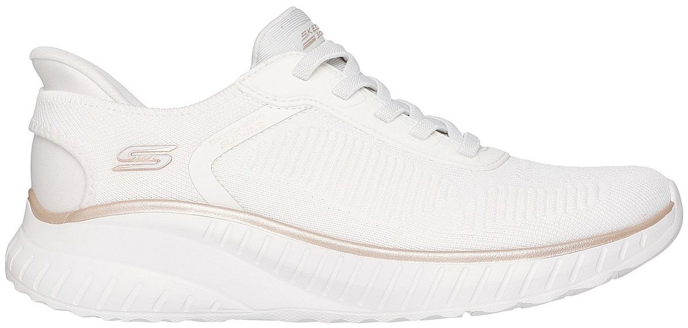 Skechers Bobs Squad Chaos Current Muse Slip-On Weiß WTGD Slipper