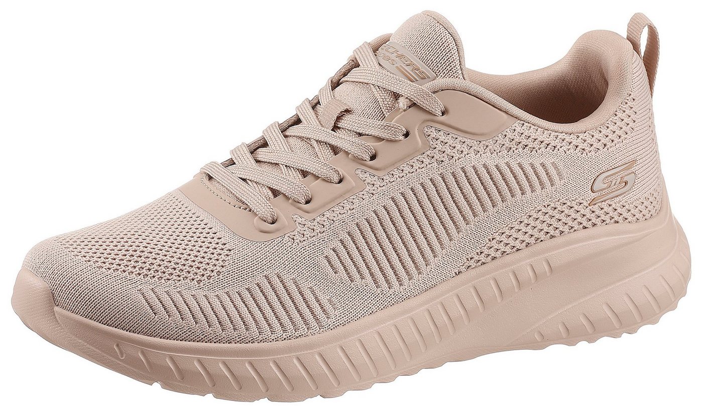 Skechers BOBS SQUAD CHAOS FACE OFF Sneaker Freizeitschuh, Halbschuh, Schnürschuh mit Komfort-Innensohle (beige)