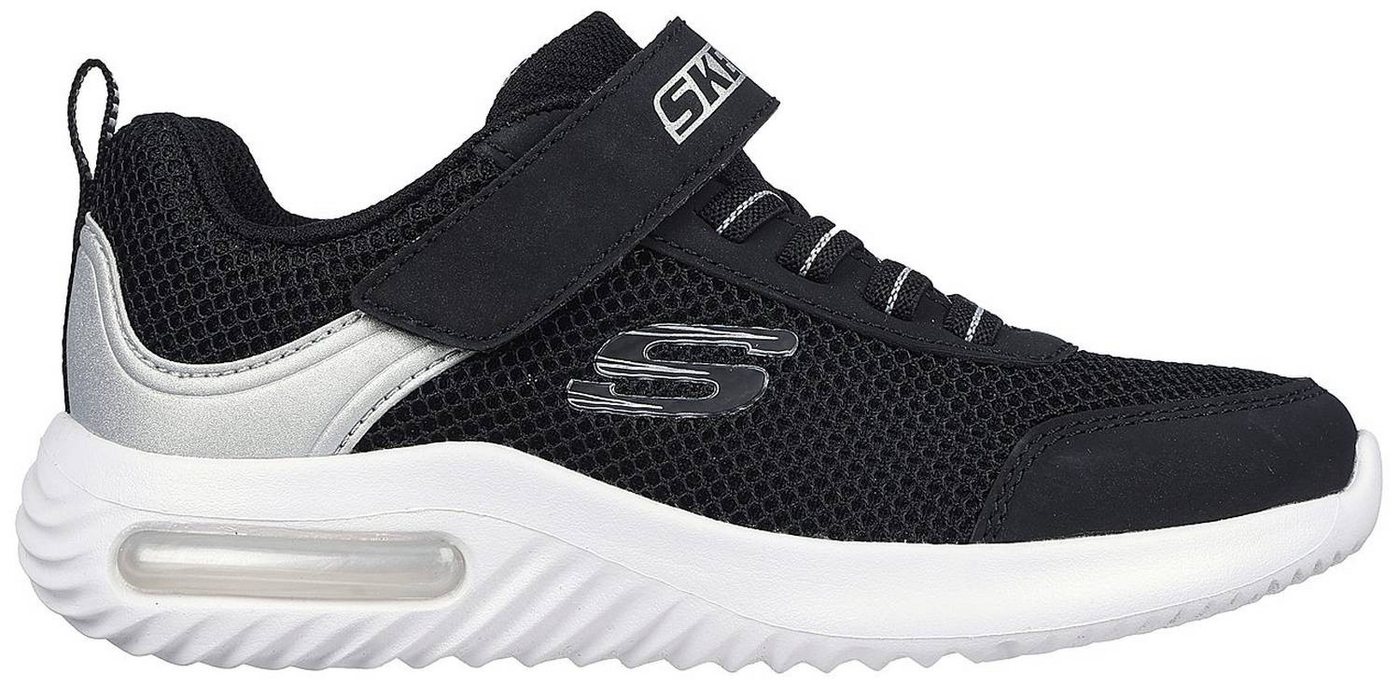 Skechers Bounder-Tech Black & Silver Sneaker
