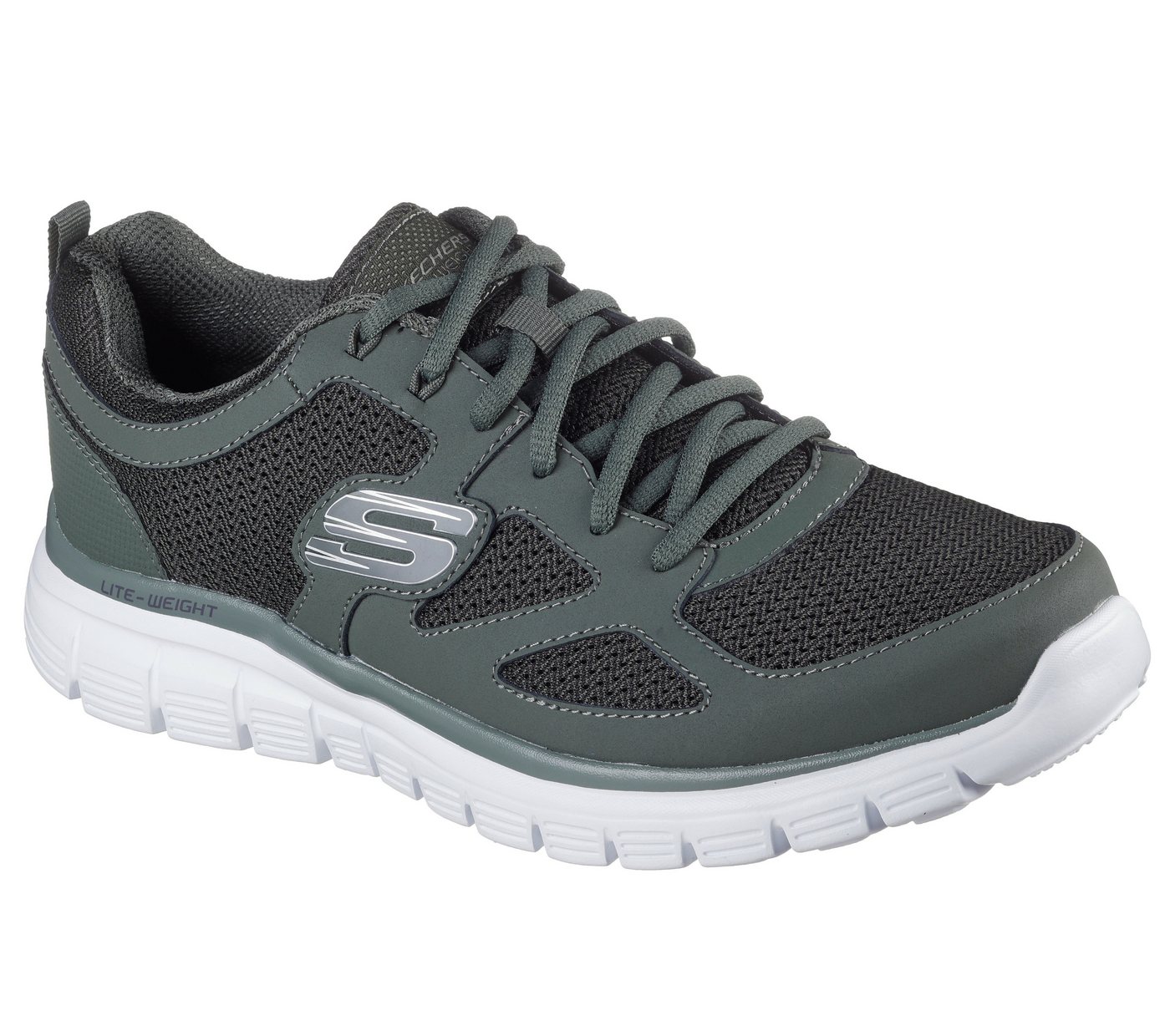 Skechers BURNS-AGOURA Sneaker Schnürschuh, Sportschuh mit Memory Foam (grün)