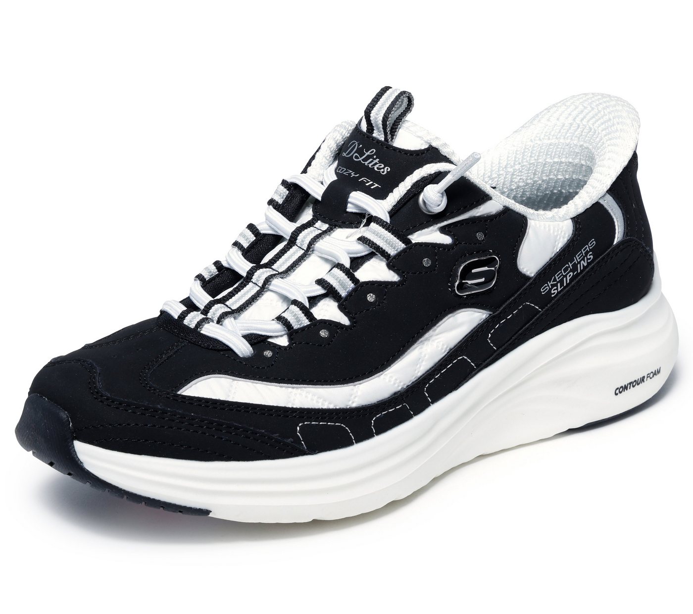 Skechers CONTOUR FOAM-SWEET NOSTALGIA Slip-On Sneaker Schlupfschuh, Slipper mit Slip-Ins Funktion, Cozy Fit™-Komfort