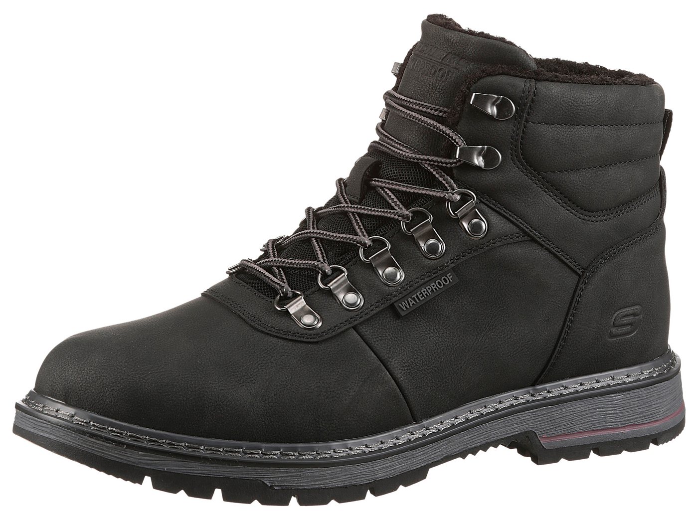 Skechers CORADO-MEMPHIS Winterstiefel Schnürstiefel mit Warmfutter (schwarz)