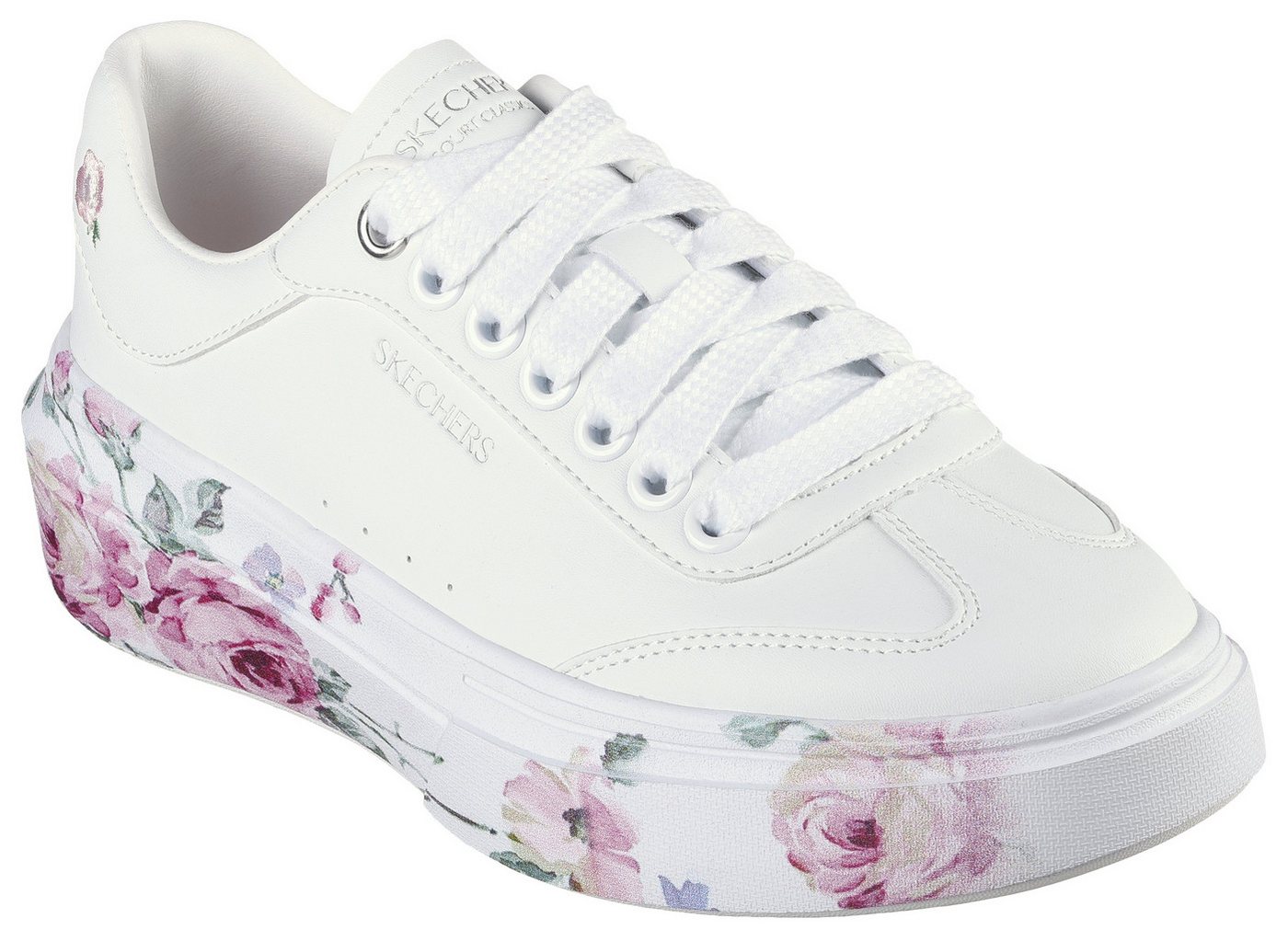 Skechers CORDOVA CLASSIC-PAINTED FLORALS Sneaker, Retro Sneaker, Schnürschuh mit Memory Foam