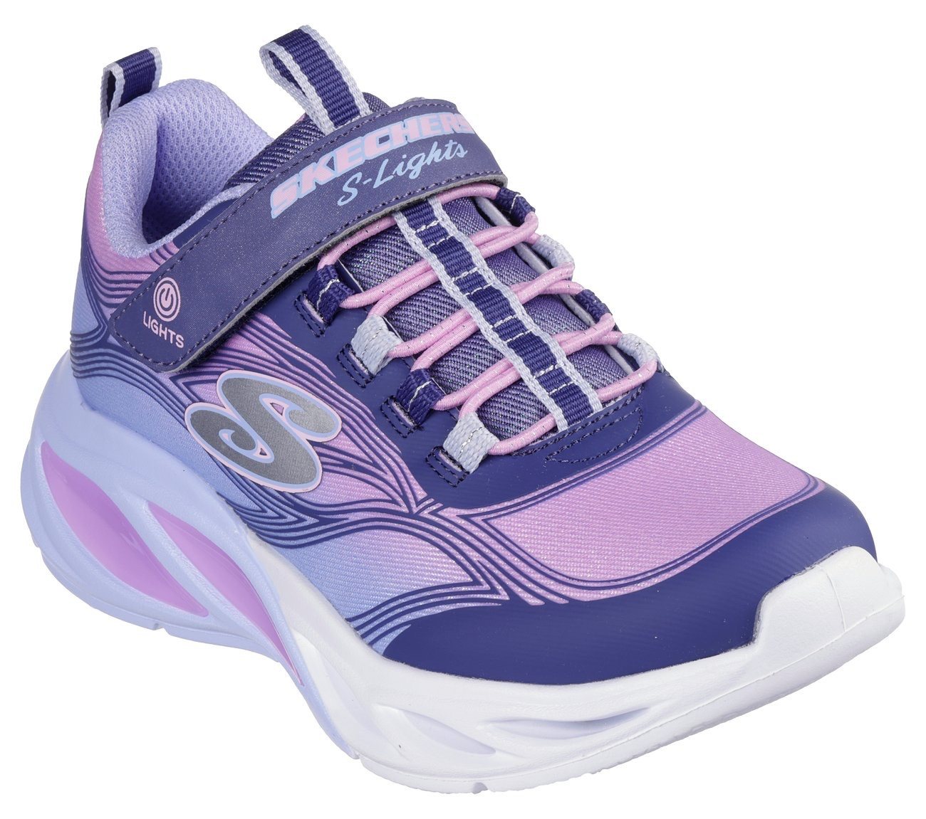 Skechers COSMIC GLOW LIGHTS Sneaker Klettschuh mit Glitzer, Größenschablone zum Download