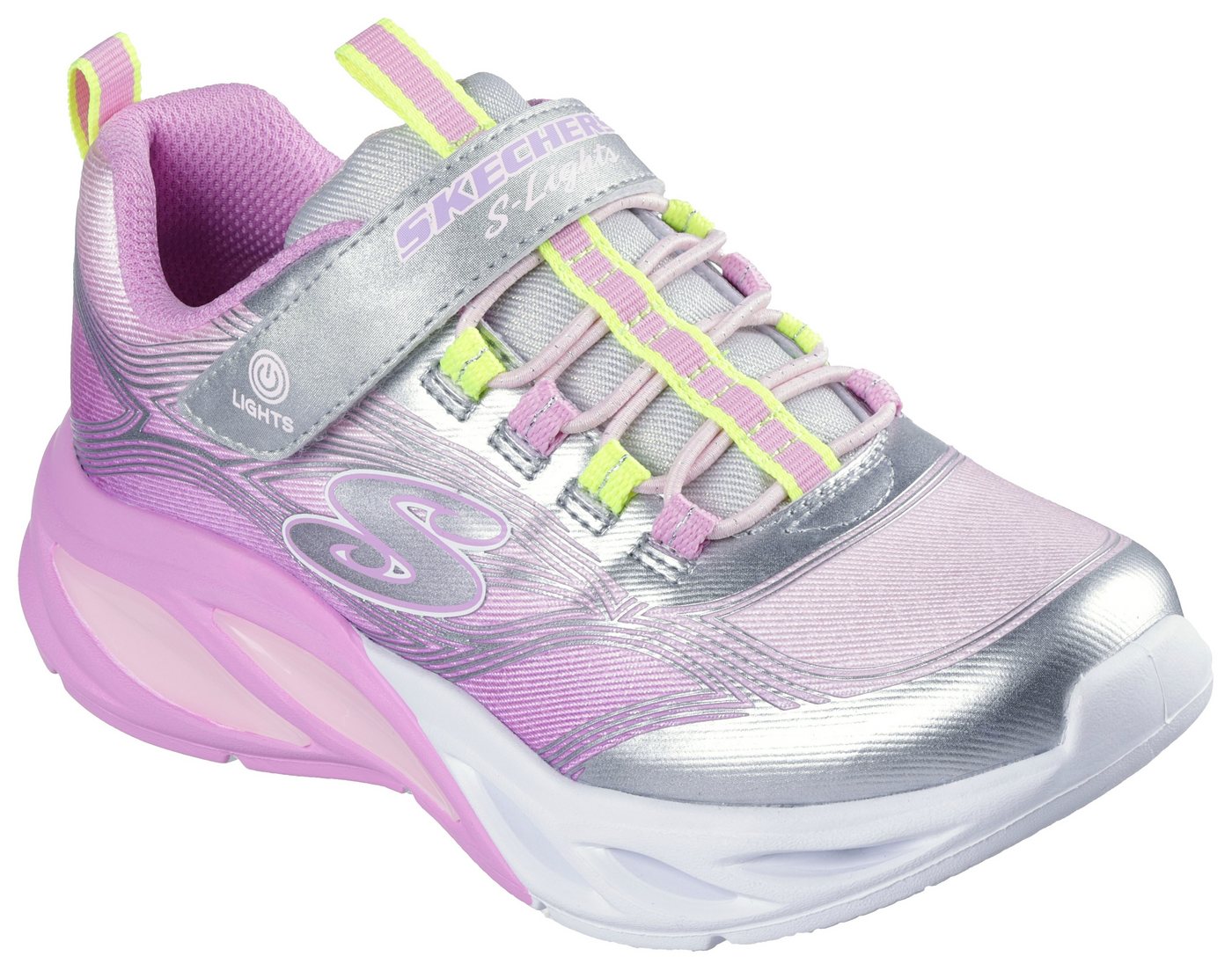 Skechers COSMIC GLOW LIGHTS Sneaker Klettschuh mit Glitzer, Größenschablone zum Download