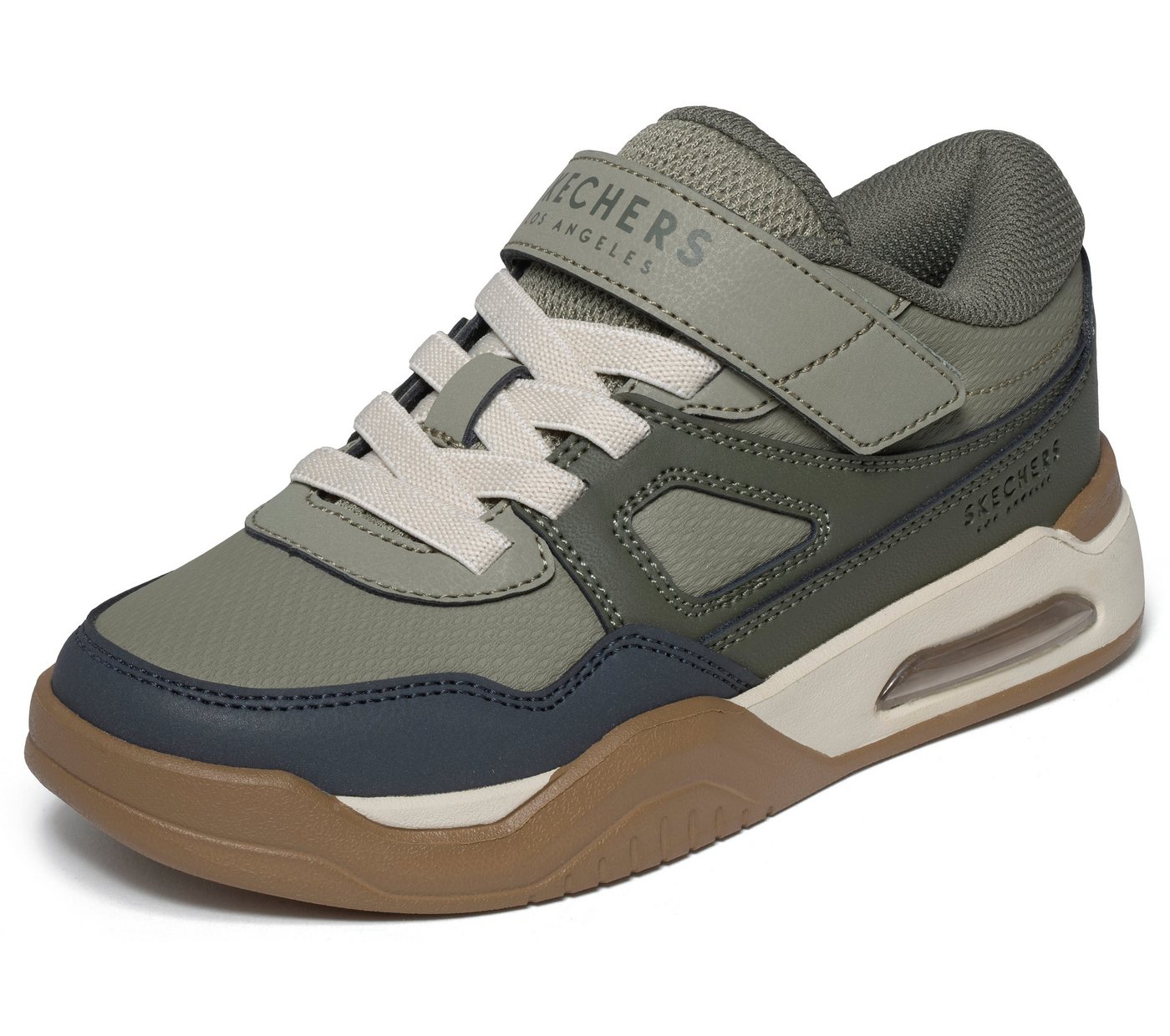 Skechers COURT TECH Sneaker Slip-on Sneaker mit Klettverschluss, Grössenschablone zum Download (grün)