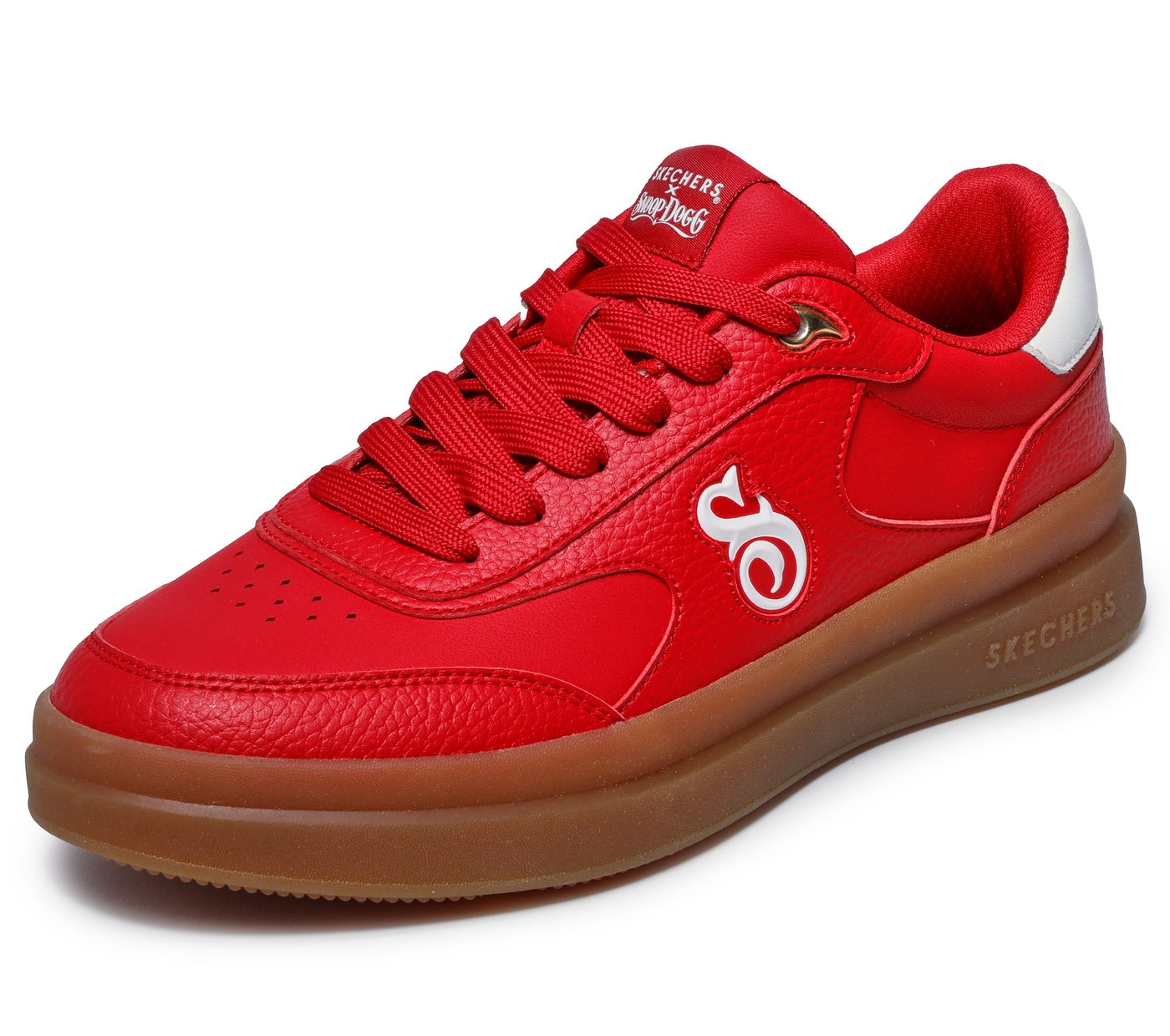 Skechers COURTSIDE-CALI DUDEZ Sneaker Snoop Dogg Schnürschuh mit Kontrastbesätzen (rot/weiß)