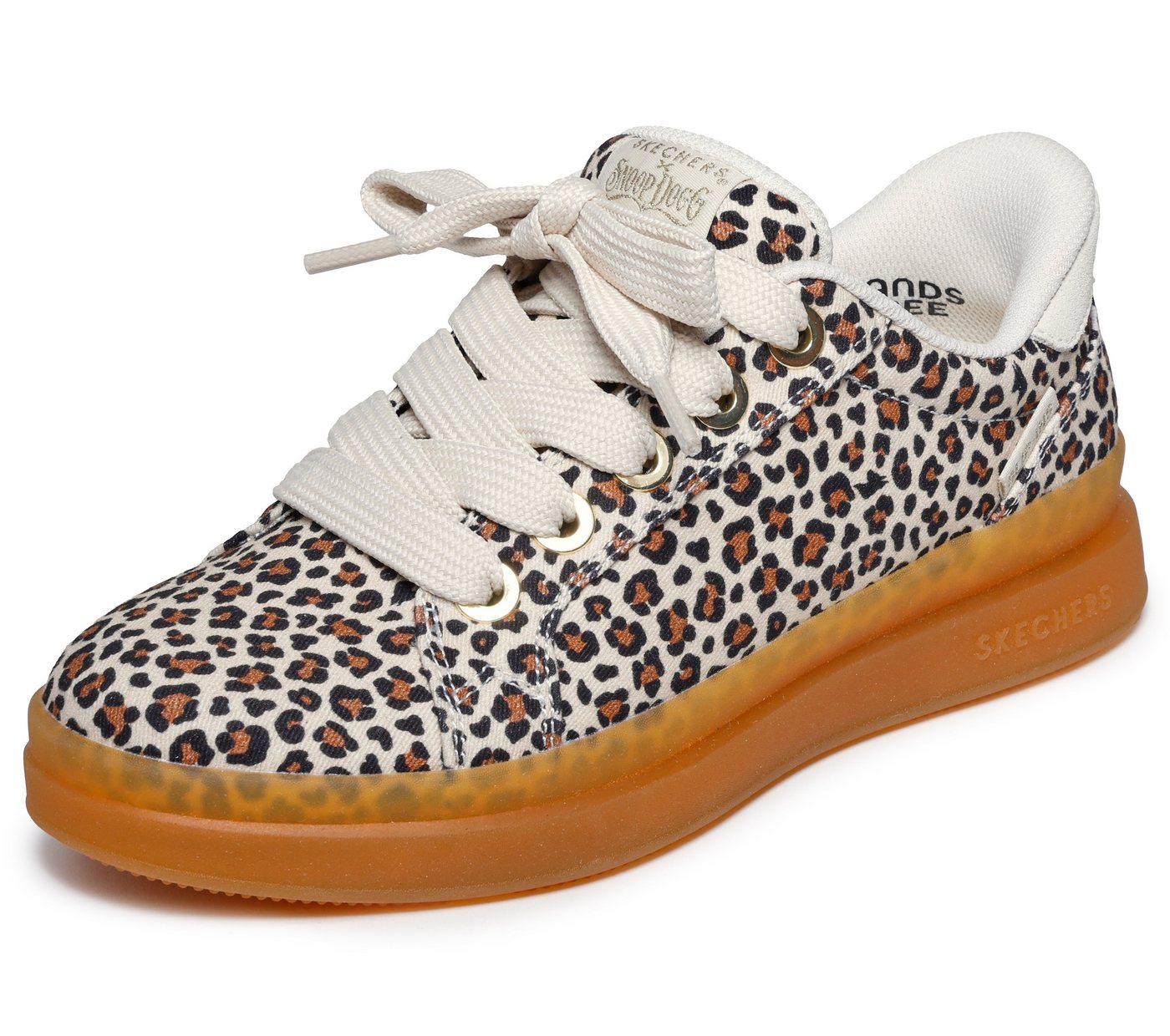 Skechers COURTSIDE-NATURE GIRLZ Sneaker Basket-Sneaker, Schnürschuh mit Slip-Ins Funktion, Leo-Optik