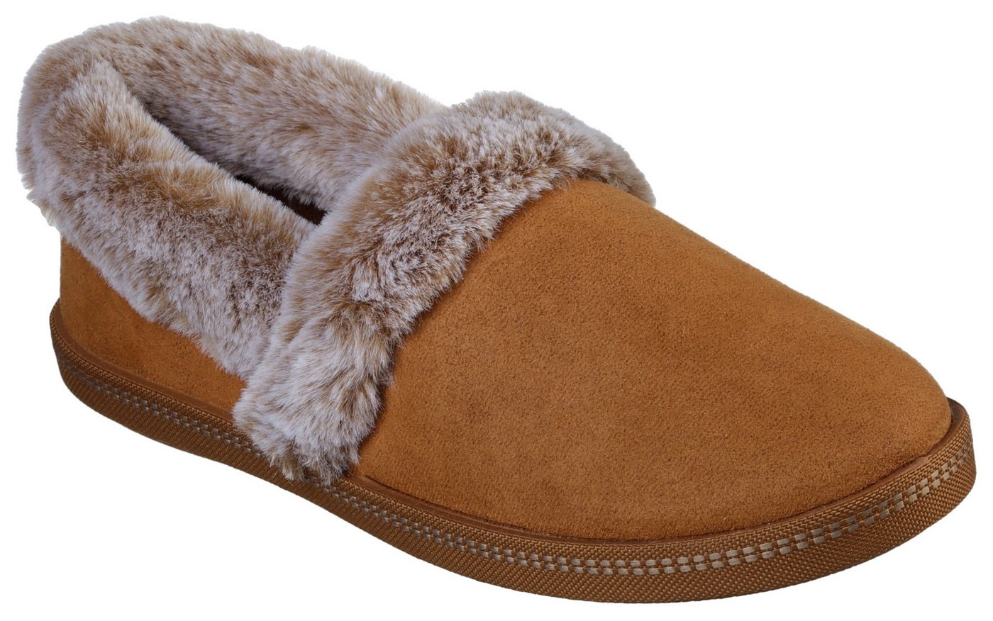 Skechers COZY CAMPFIRE TEAM TOAST Pantoffel Hausschuh mit Memory Foam-Ausstattung (braun)