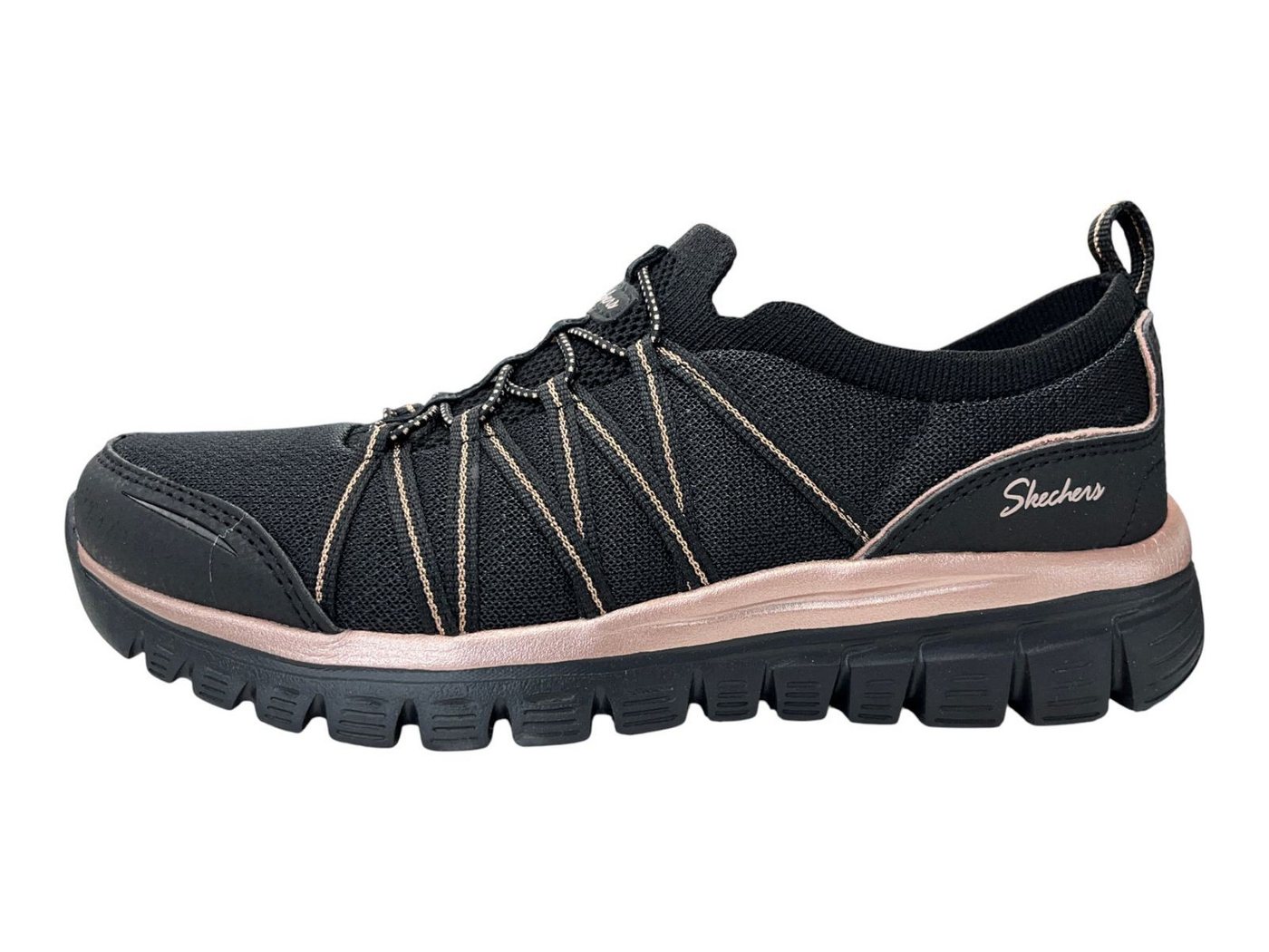 Skechers Damen GRACEFUL-PURECRUSH 100888/BKRG black/ rose gold Sneaker