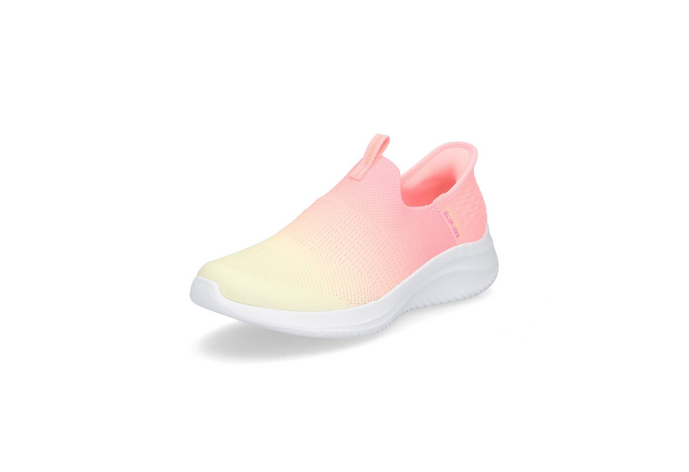 Skechers Damen Slip-in Sneaker Ultra Flex 3.0 Beauty Blend pink gelb Sneaker