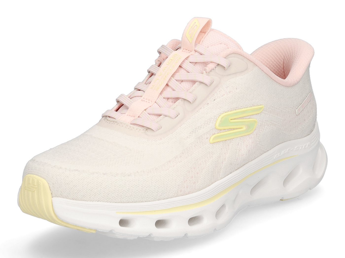 Skechers Damen Sneaker Go Walk Glide-Step 2.0 Maria offwhite rosa Sneaker