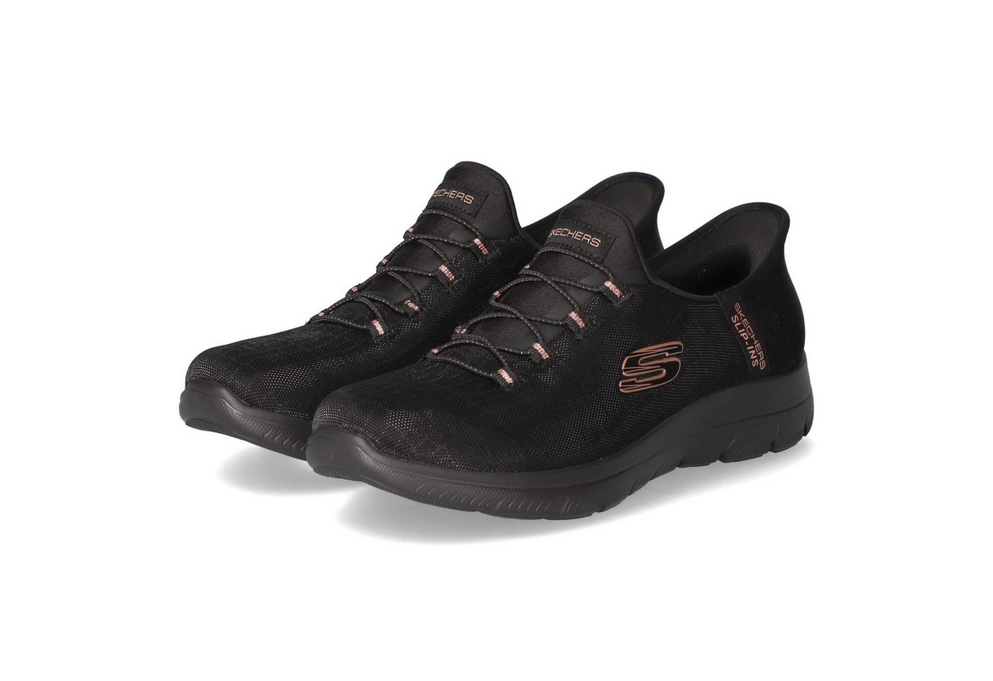 Skechers 150128 BKGD Damen Textil schwarz Schnürschuh