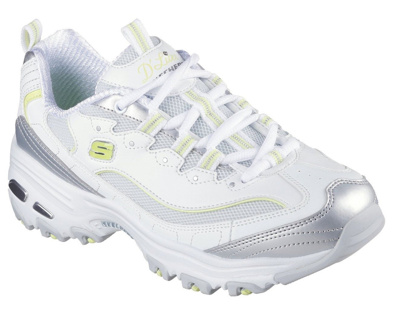 Skechers D'LITES-CHROMATIC Sneaker, Plateausneaker, Schnürschuh mit Metallic Einsätzen