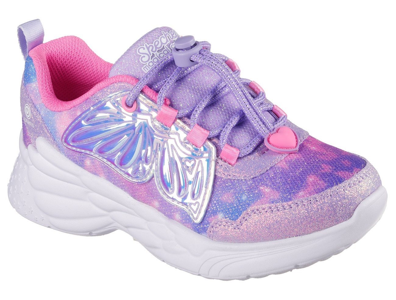 Skechers DREAM RACER Slip-On Sneaker, Blink,-Klettschuh mit Herz-Applikation, Größenschablone zum Download