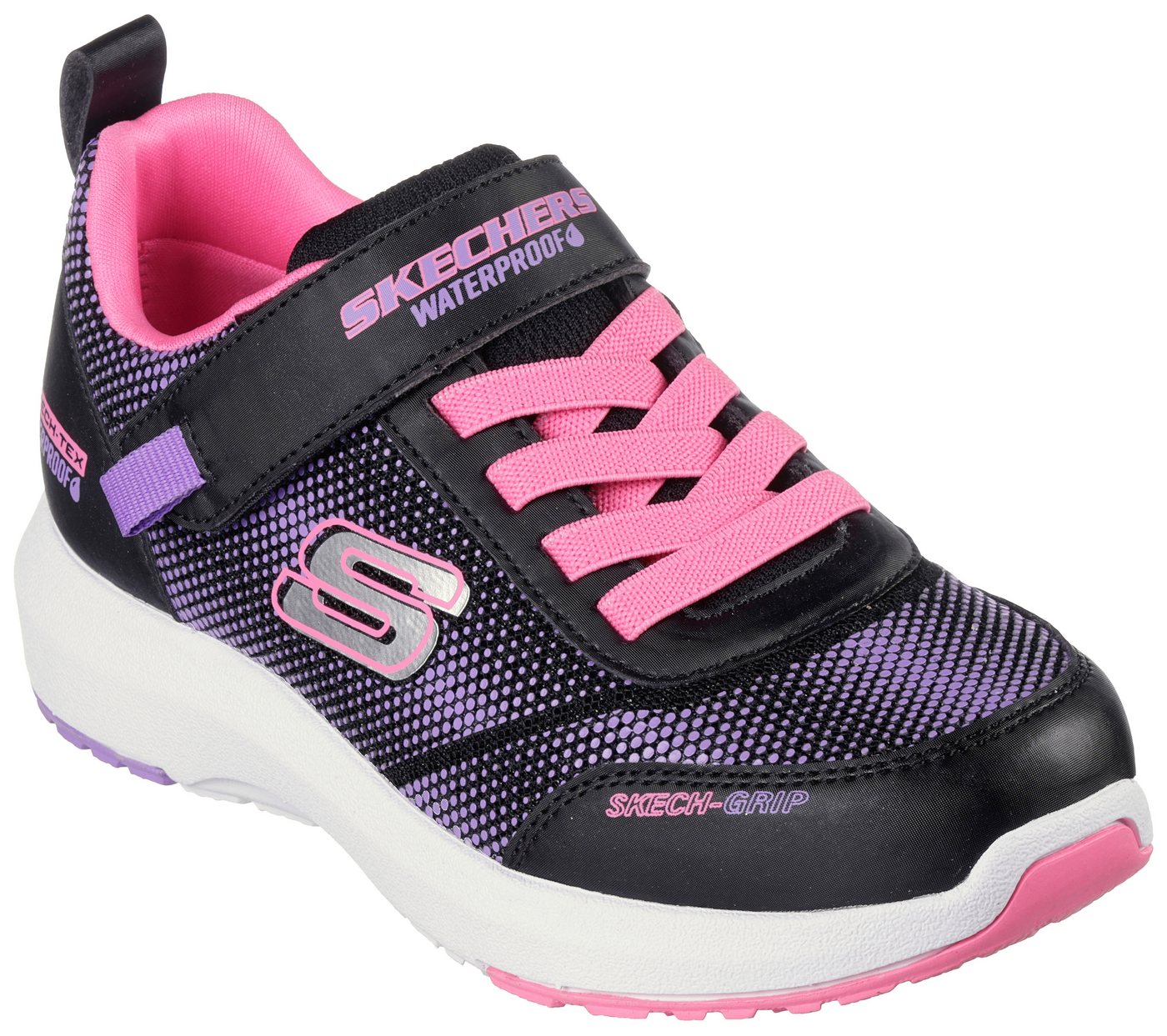 Skechers DYNAMIC TREAD Sneaker, Freizeitschuh, Klettschuh mit glänzendem Textileinsatz