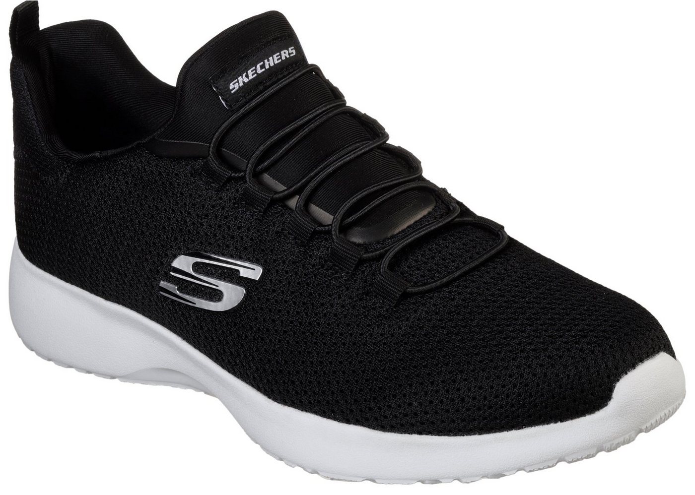 Skechers DYNAMIGHT Slip-On Sneaker Slipper, Sneaker mit Memory Foam (schwarz/weiß)