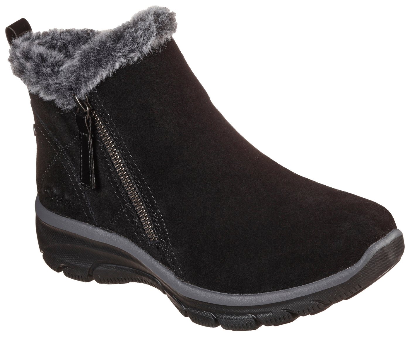 Skechers EASY GOING - HIGH ZIP Winterboots Winterschuh mit Fellimitatkragen
