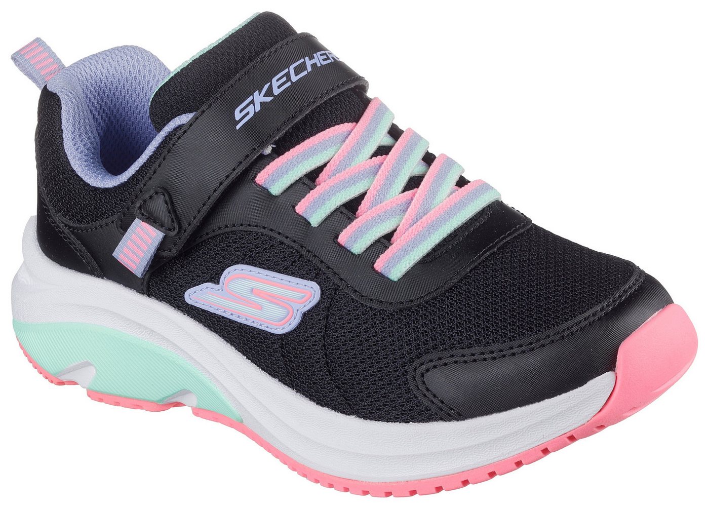 Skechers ELITE SPORT TEMPO Sneaker, Trekking Schuh mit Klettverschluss, Größenschablone zum Download (schwarz/bunt)