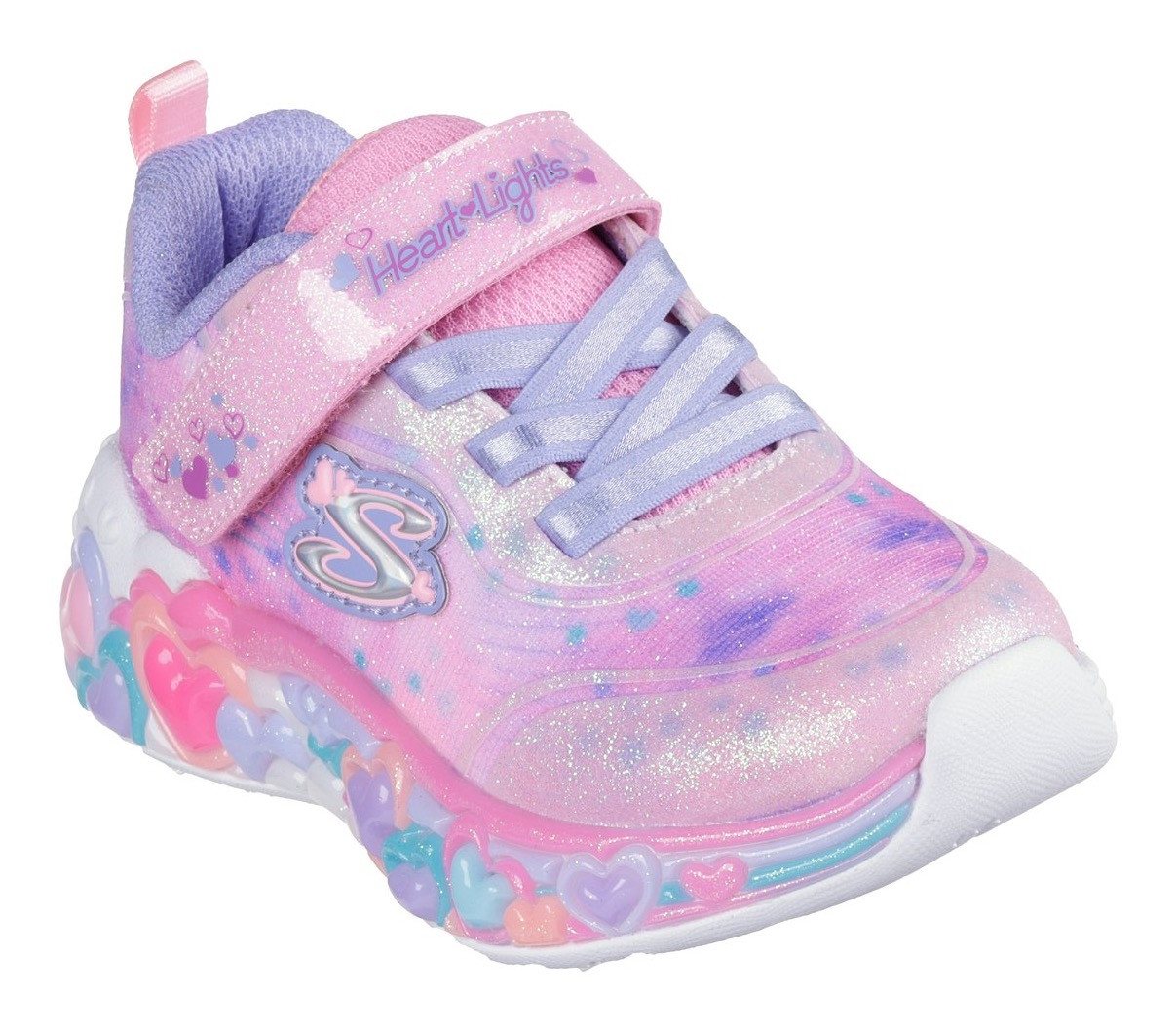Skechers ETERNAL HEART LIGHTS Lauflernschuh Blink,-Klettschuh mit Herz-Applikation, Größenschablone zum Download