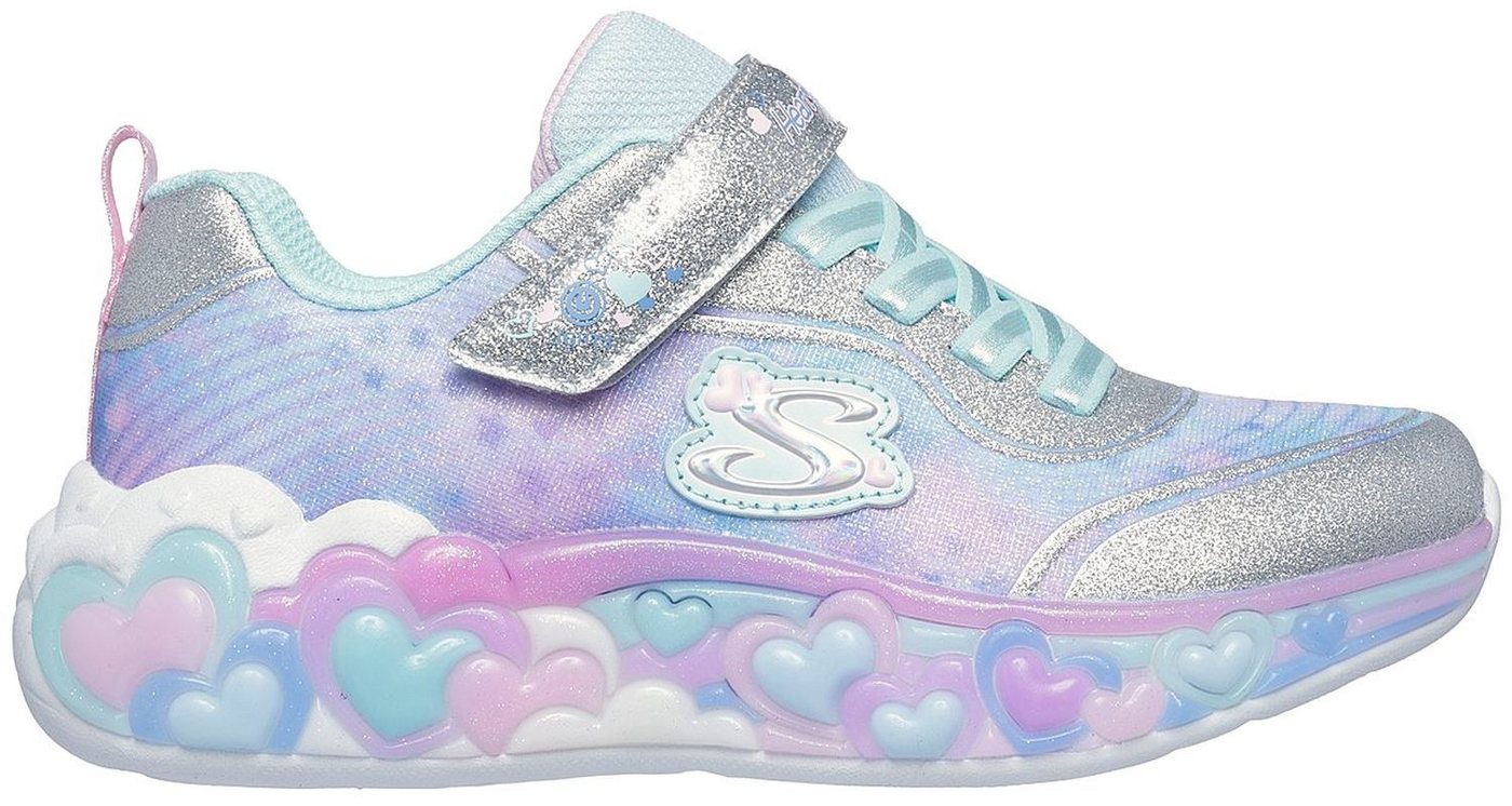 Skechers Eternal Heart Lights Silber SMLT Schnürschuh