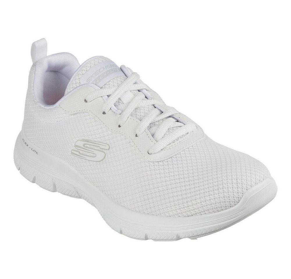 Skechers – Flex Appeal 4.0 Brilliant View – Weiß Schnürschuh