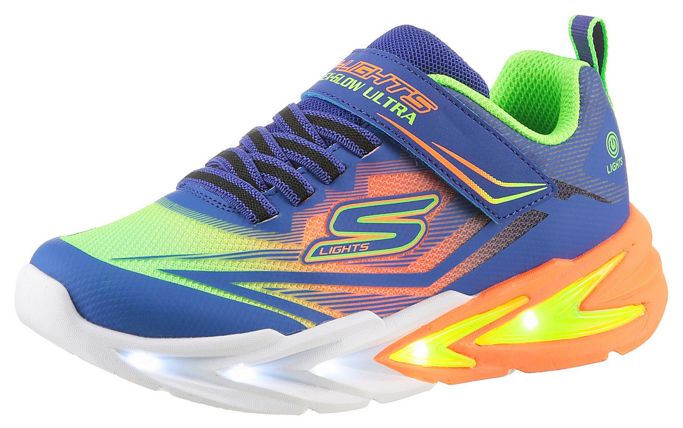Skechers FLEX-GLOW ULTRA Sneaker Klettschuh zum Schlüpfen, Größenschablone zum Download