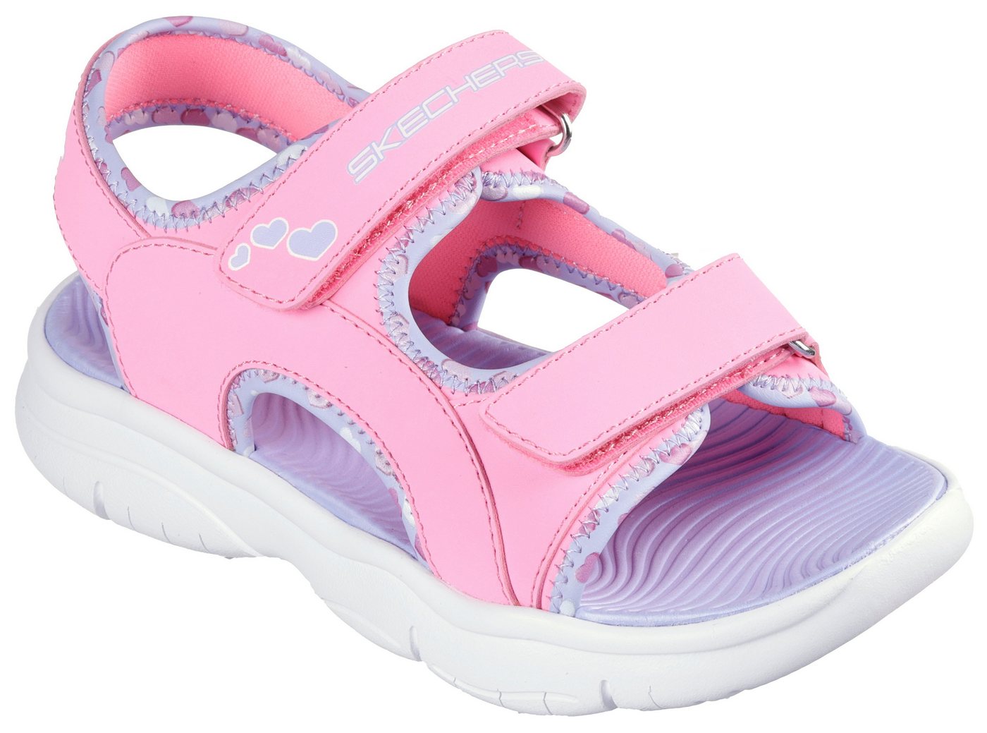 Skechers FLEX SPLASH Sandale, Klettschuh mit Herz-Applikation, Größenschablone zum Download