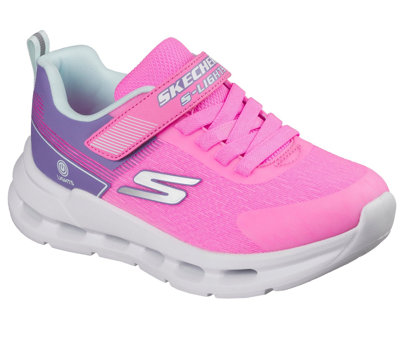 Skechers GLIDE-STEP LIGHTS Sneaker Halbschuh mit Glide Step, Größenschablone zum Download (rosa/bunt)