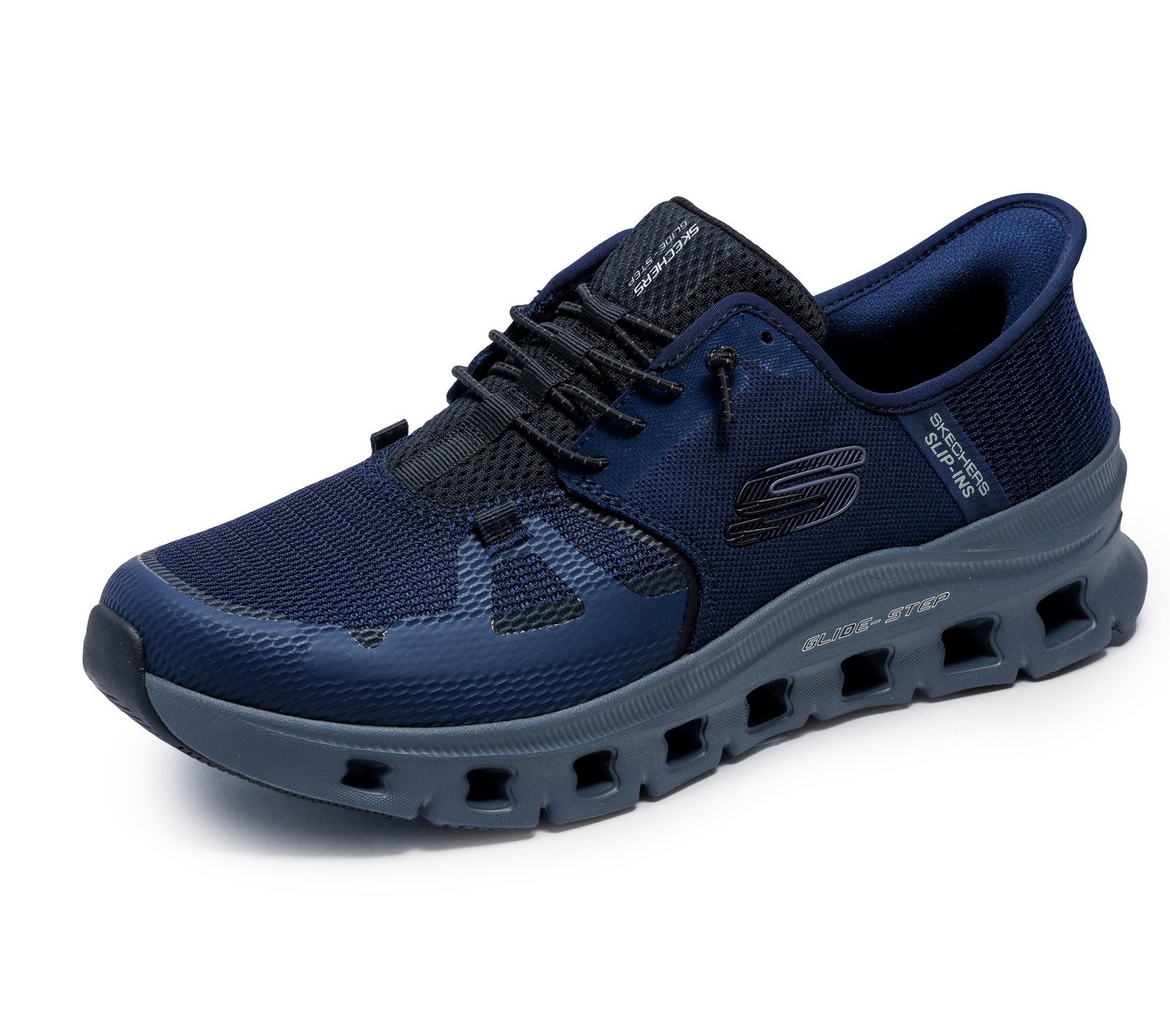 Skechers GLIDE-STEP PRO Slip-On Sneaker Laufschuh, Trainingsschuh mit flexibler Traktionslaufsohle (blau/grau)