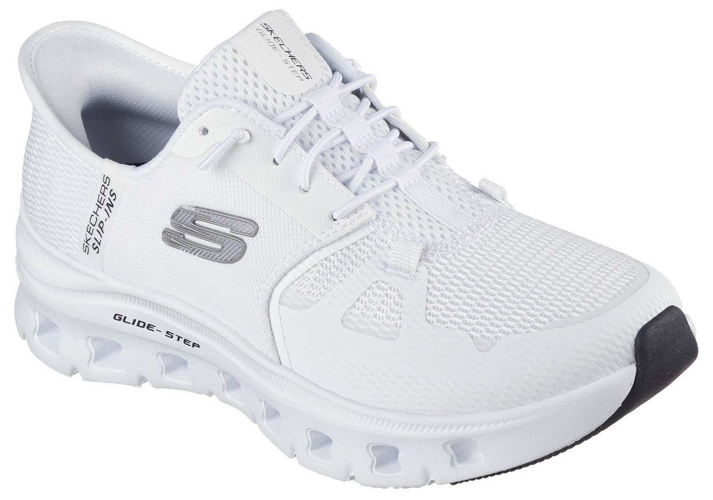 Skechers GLIDE-STEP PRO Slip-On Sneaker Slipper, Freizeitschuh mit komfortabler Heel Pillow Funktion (weiß)