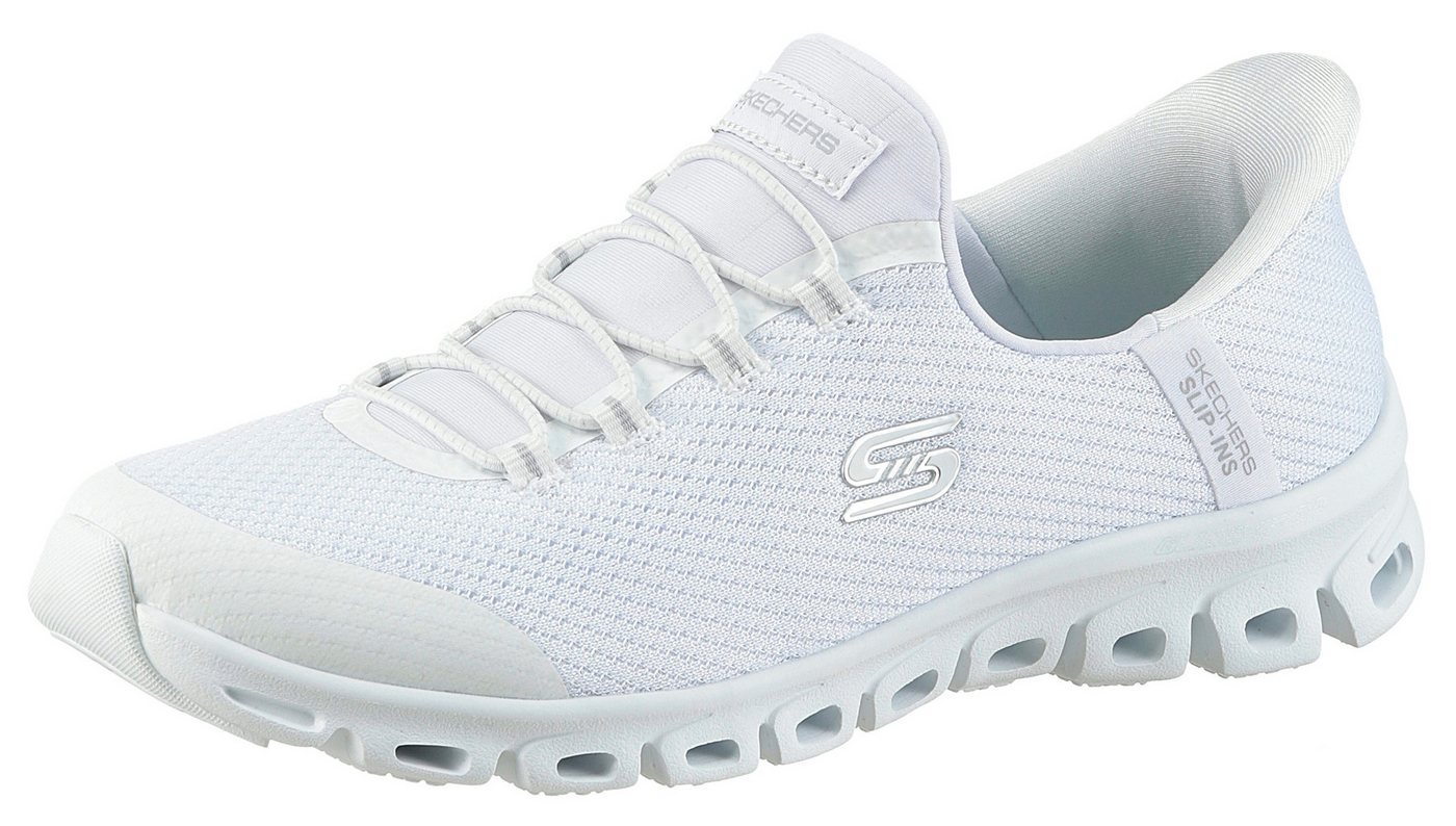 Skechers GLIDE-STEP-PURSUIT Slip-On Sneaker Freizeitschuh mit elastischem Einstieg (weiß)