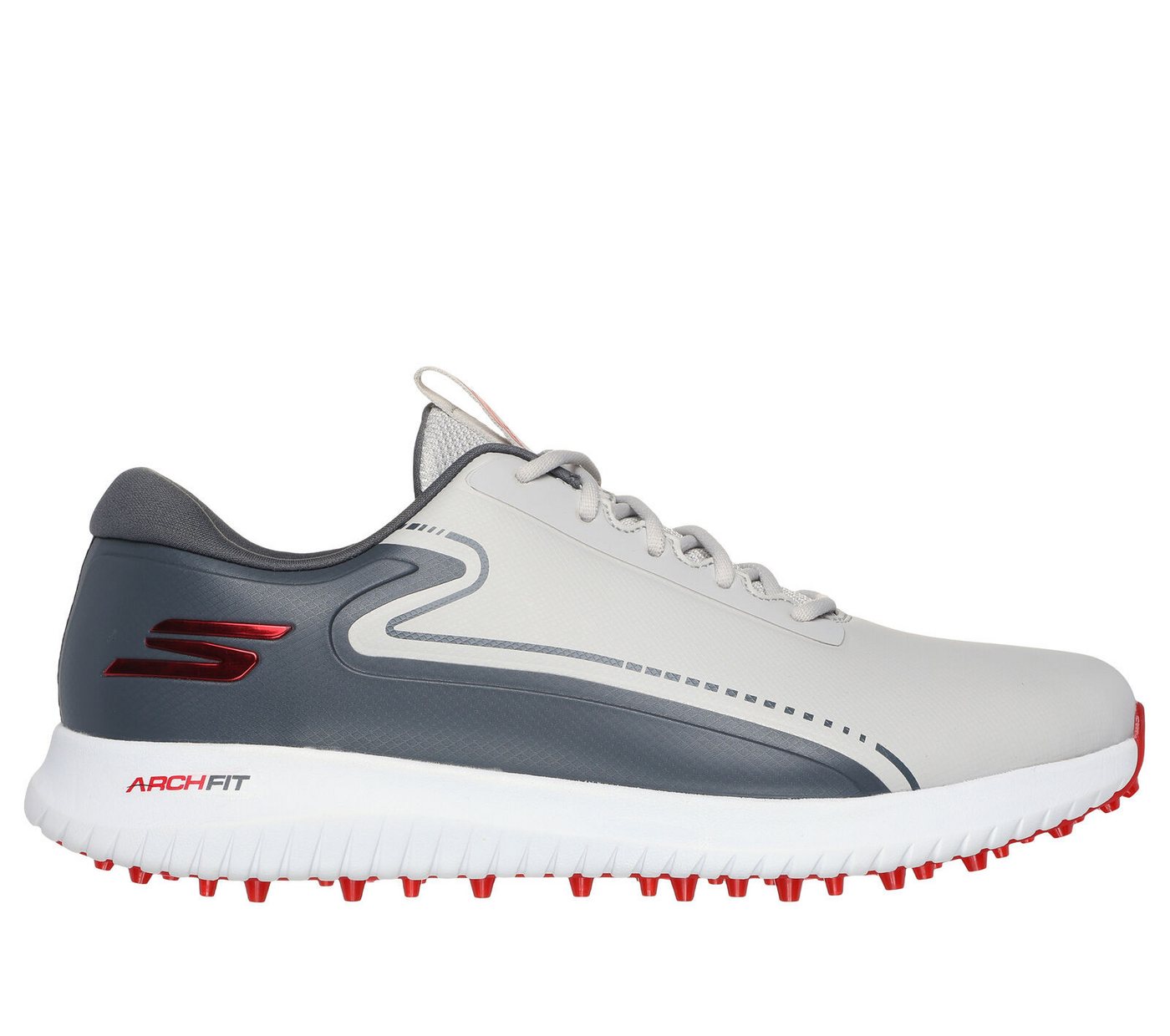 Skechers GO GOLF Max 3 Golfschuhe Herren GRAU / ROT 44 Golfschuh Ultraleicht