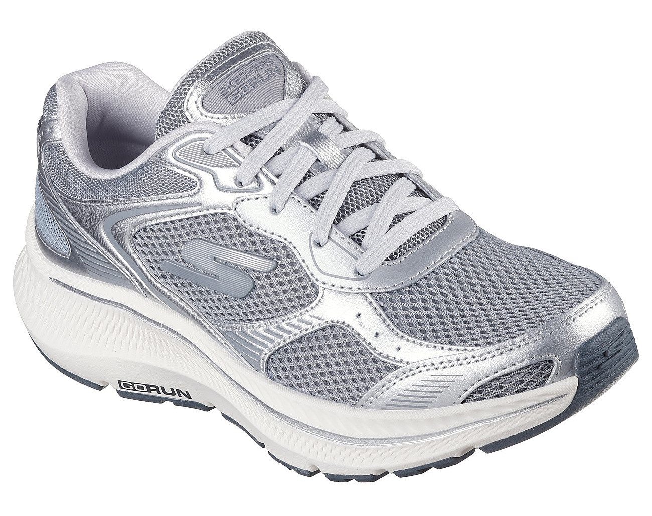 Skechers GO RUN CONSISTENT 2.0 Sneaker Retro Sneaker, Schnürschuh mit Metallic-Besätzen, Weite G (weit)