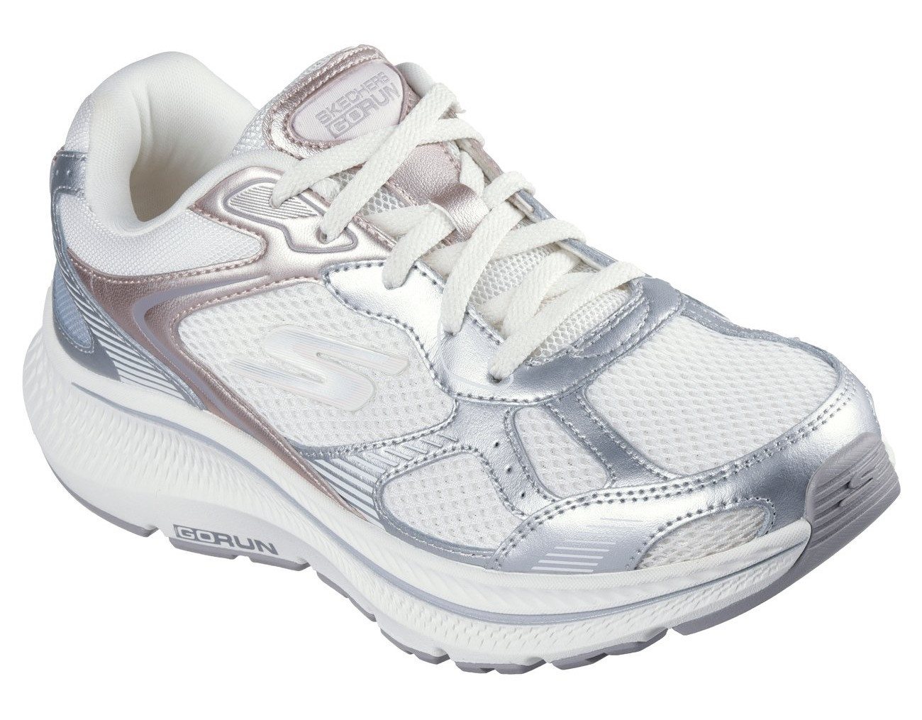 Skechers GO RUN CONSISTENT 2.0 Sneaker Retro Sneaker, Schnürschuh mit Metallic-Besätzen, Weite G (weit)