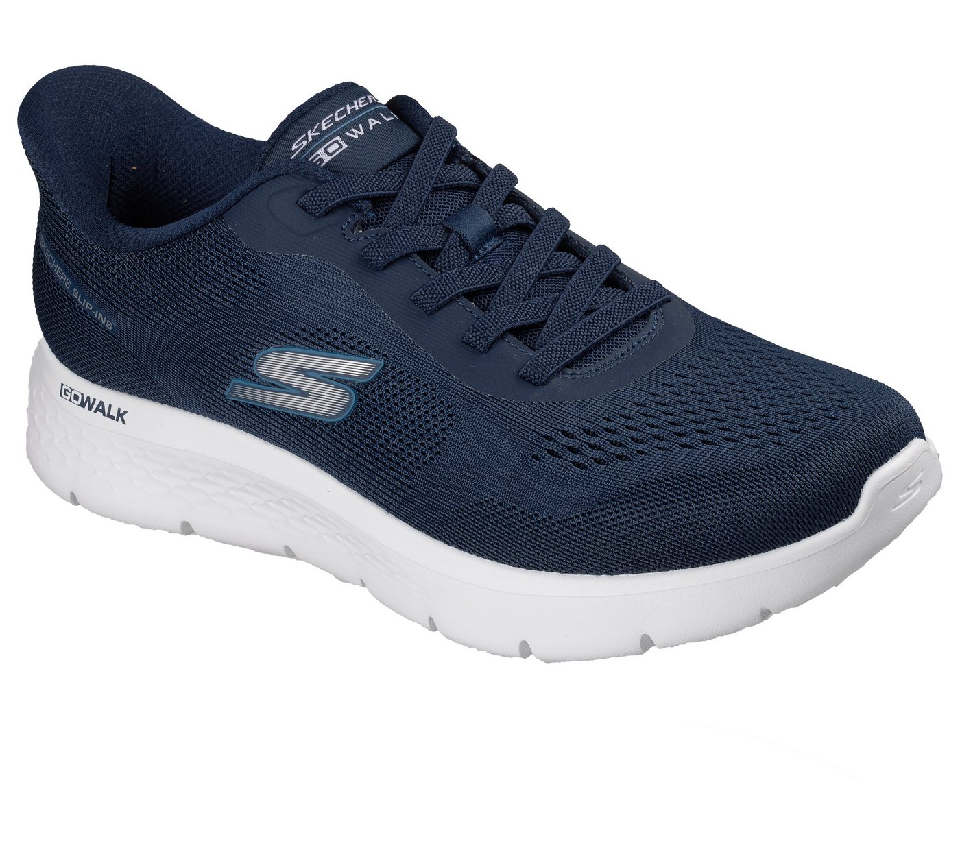 Skechers GO WALK FLEX-MASTER Slip-On Sneaker Schlupfschuh, Halbschuh, Freizeitschuh mit elastischen Schnürsenkeln