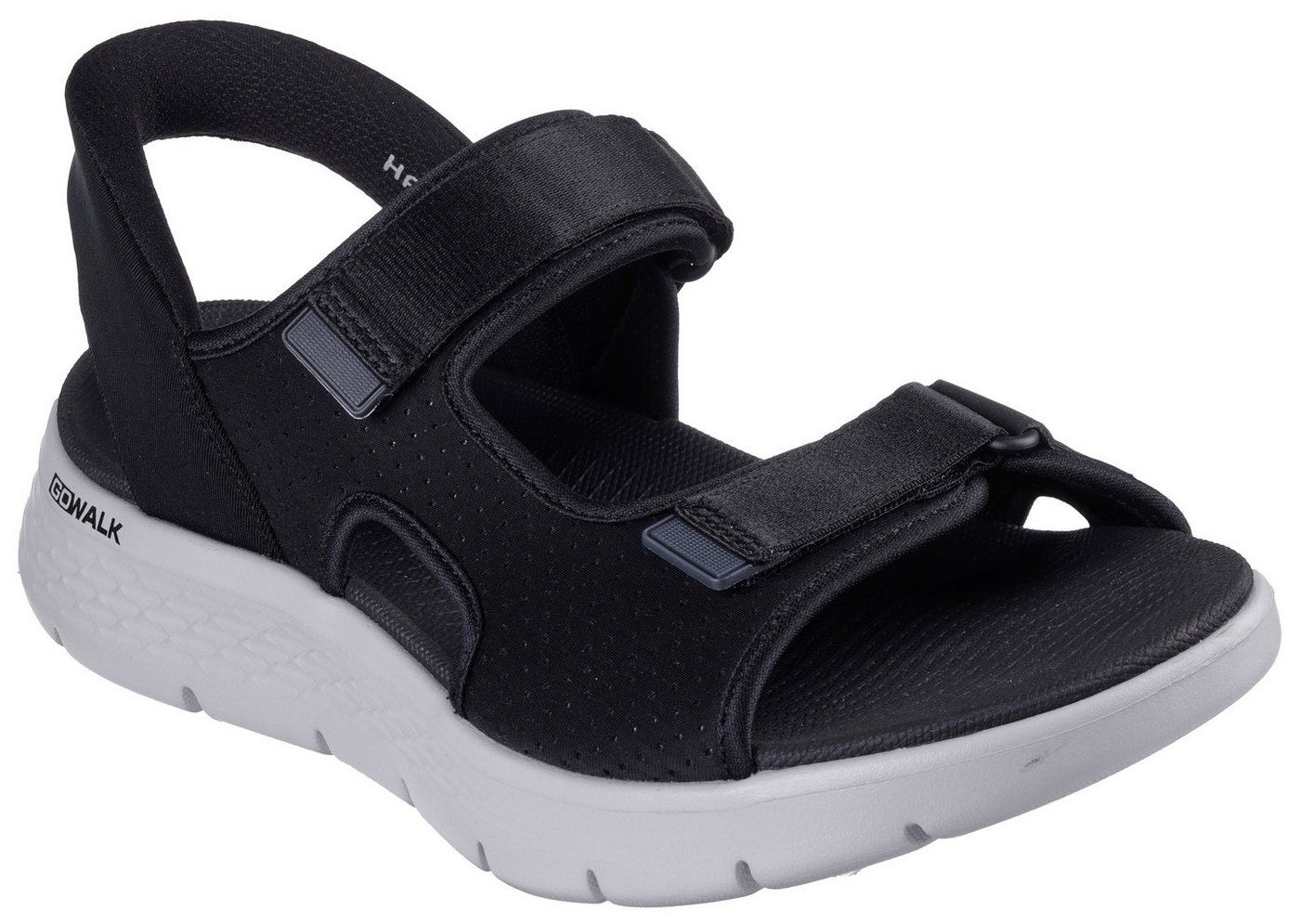 Skechers GO WALK FLEX SANDAL-EASY ENTRY Sandale Sommerschuh, Sandalette, Slip-In mit atmungsaktiver Goga Mat Sohle