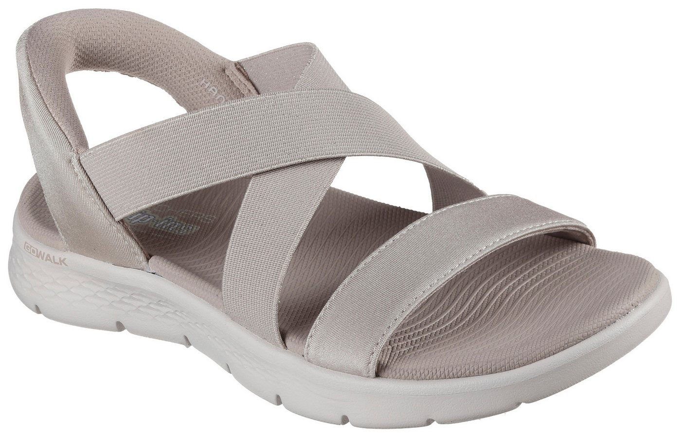 Skechers GO WALK FLEX SANDAL-GLIMMER UP Sandale Sommerschuh, Schlupfschuh mit Goga Mat Foatbed